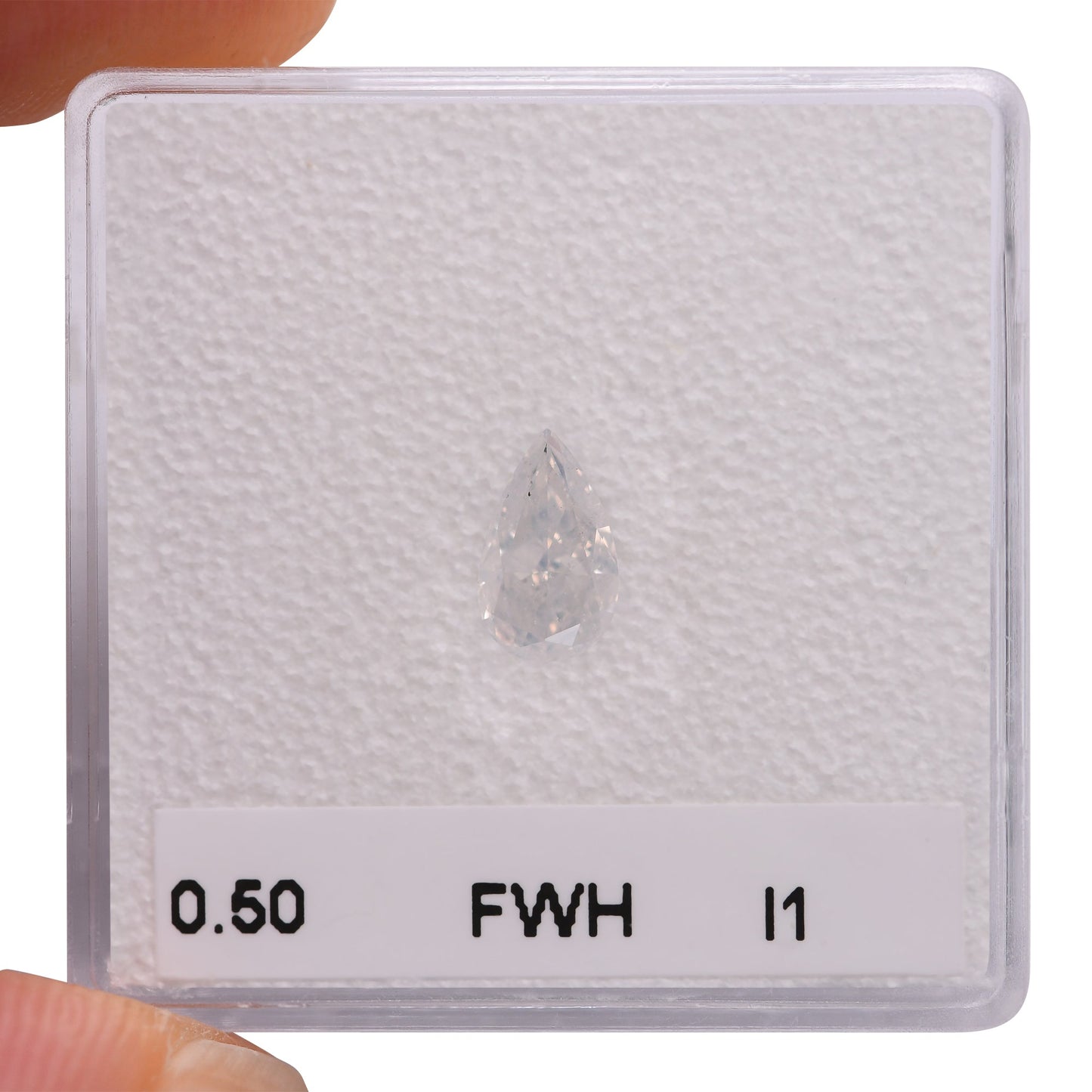 0,50 Karat Fancy White Birnenförmiger Diamant I1 GIA