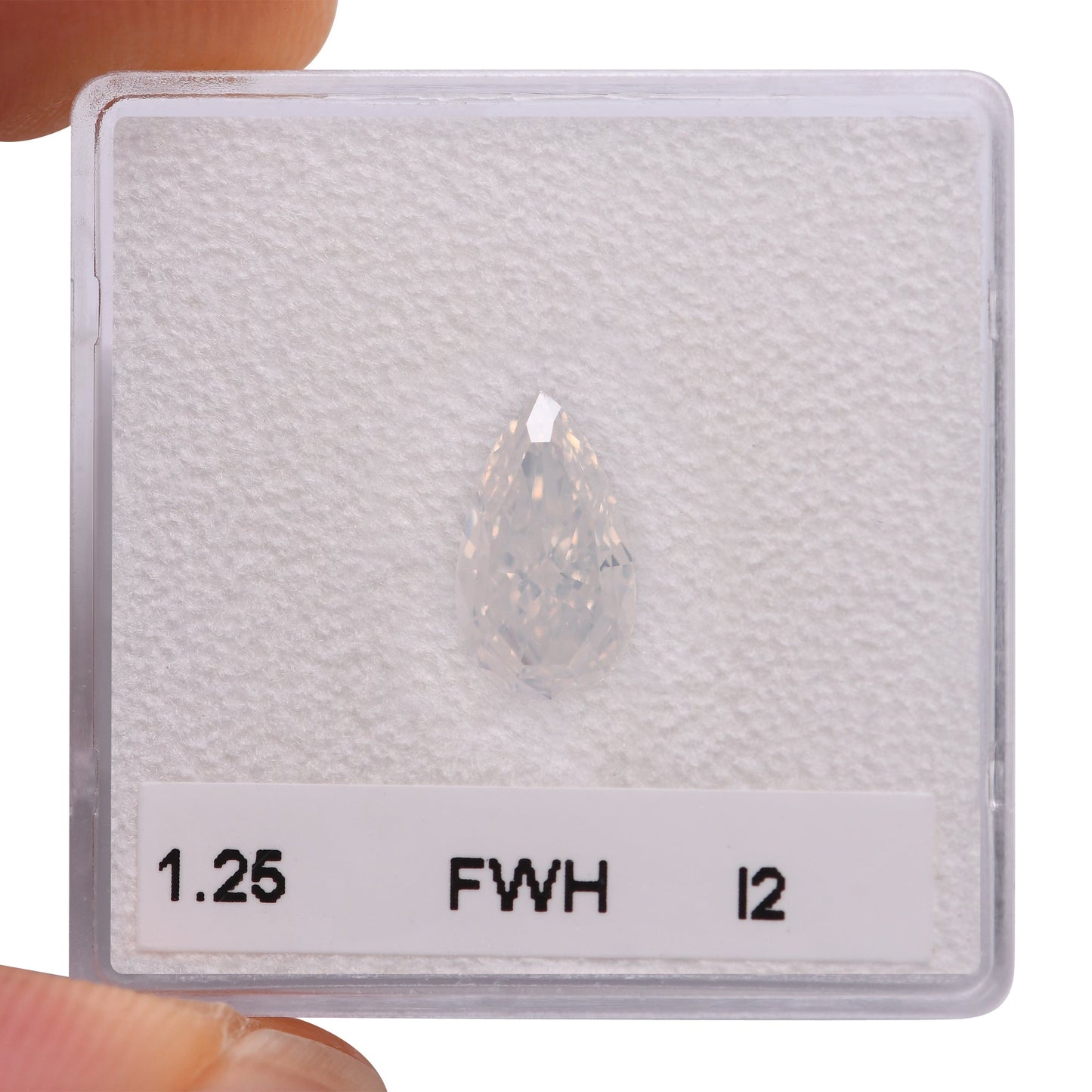 1,25 Karat Fancy White Birnenförmiger Diamant I2 GIA