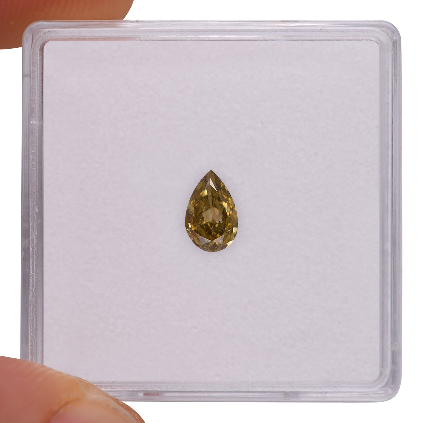 0,38 Karat Chamäleon-Birnen-Diamant SI1 GIA