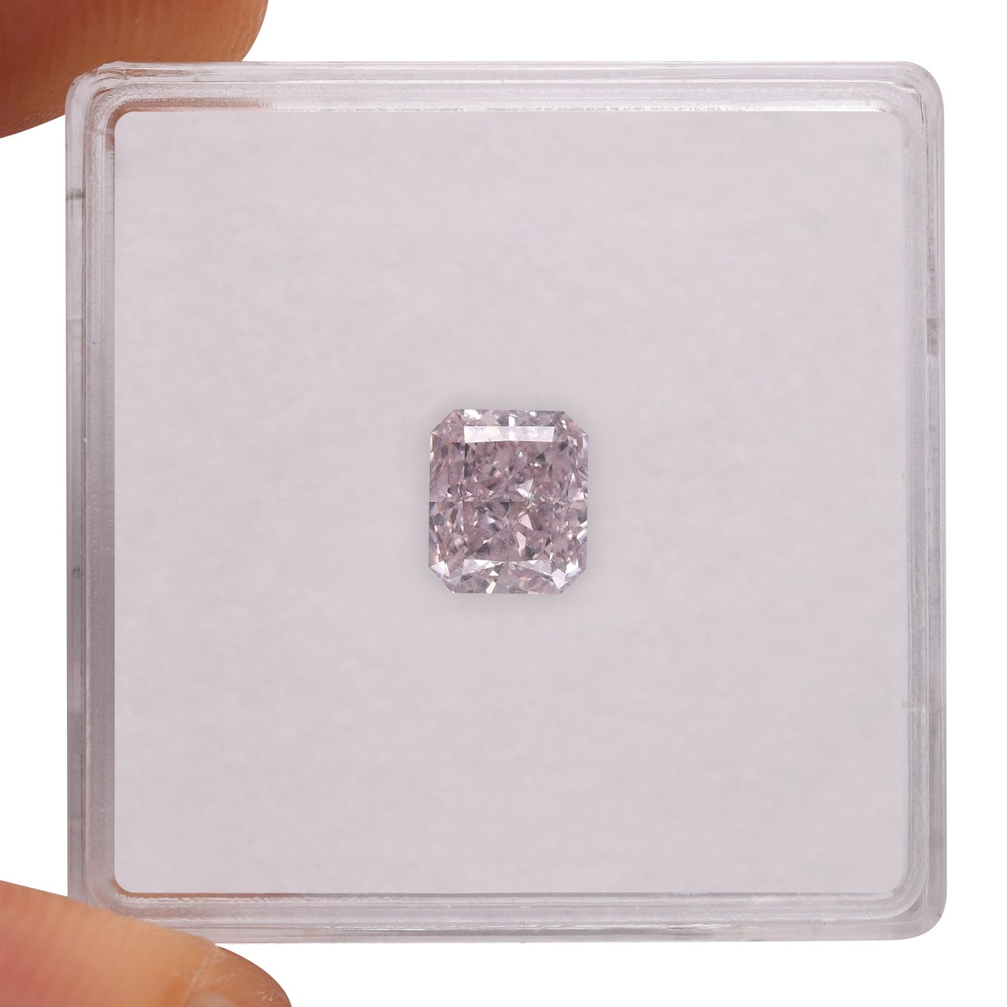 1,00 Karat Fancy Brownish Pink Radiant VS1 GIA