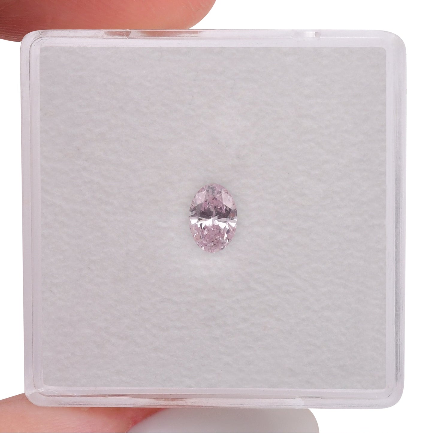 0,26 Karat Fancy Light Purplish Pink Ovaler Diamant (VS-SI) GIA
