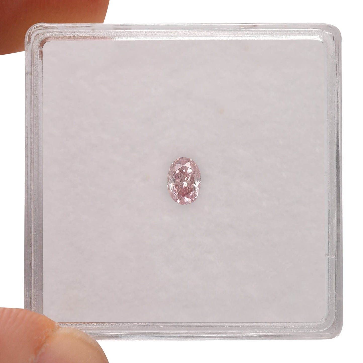 0,20 Karat Fancy Pink Ovaler Diamant (I1) GIA