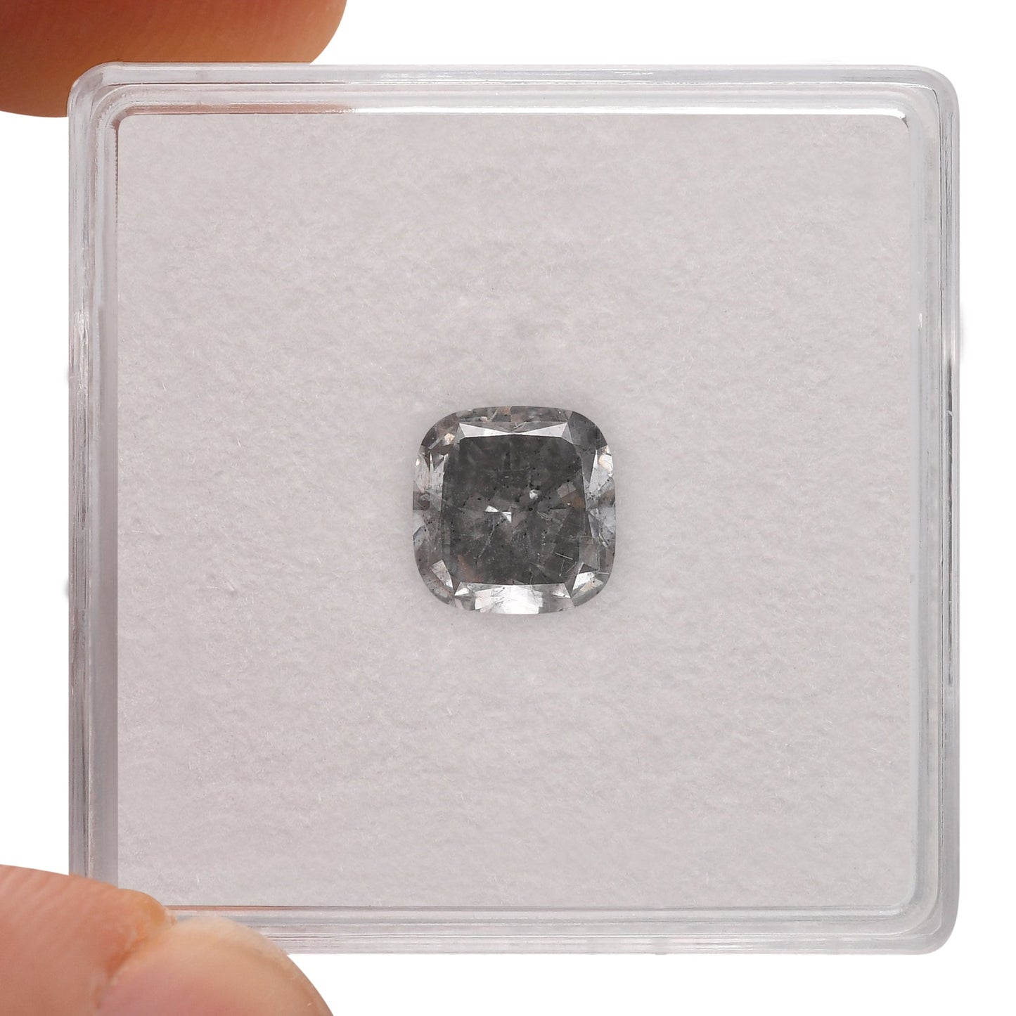 1,41 Karat Fancy Gray Cushion Diamant (I2) GIA