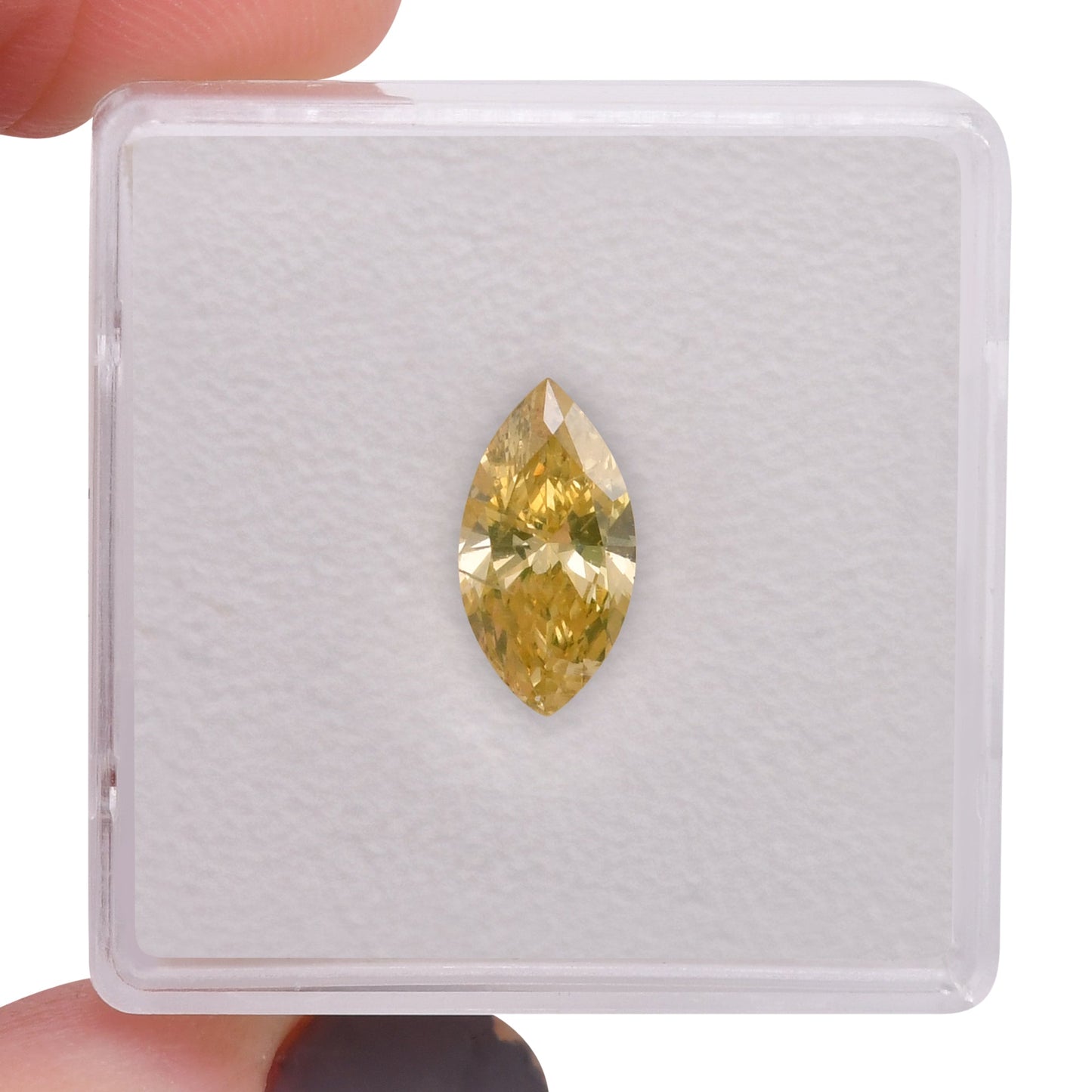 1,07 Karat Fancy Intense Yellow Marquise-Diamant I1 GIA