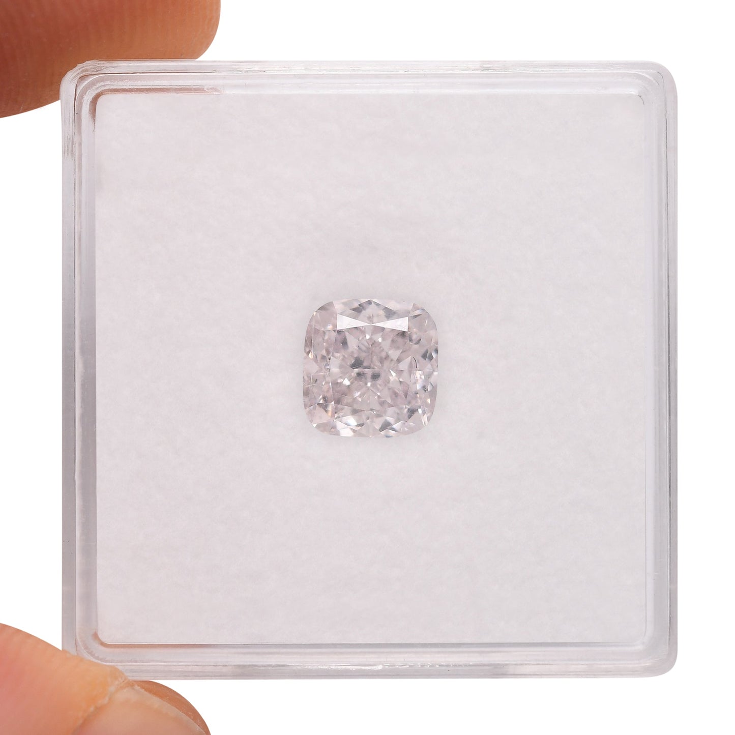 1,53 Karat sehr hellrosa Kissen-Diamant VS2 GIA