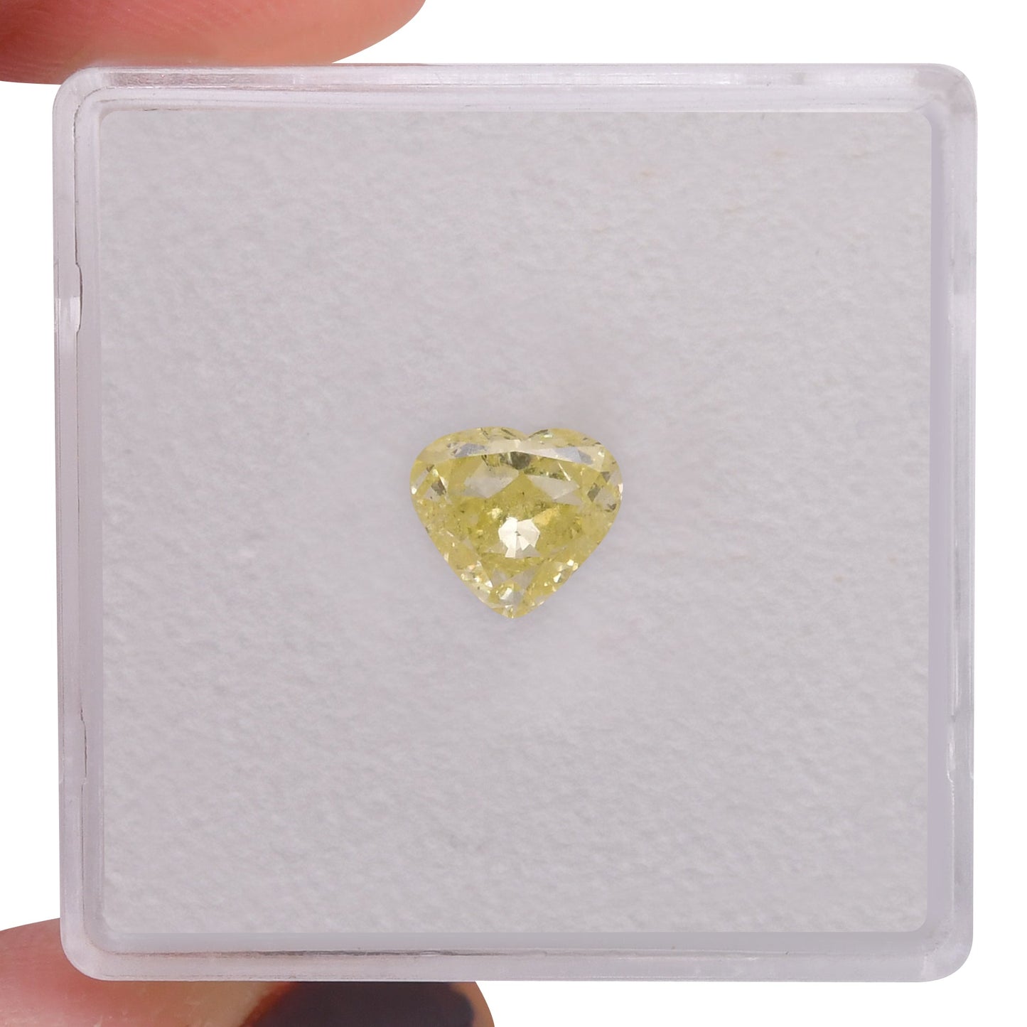 1,03 Karat Fancy Light Yellow Heart Diamant I1 GIA