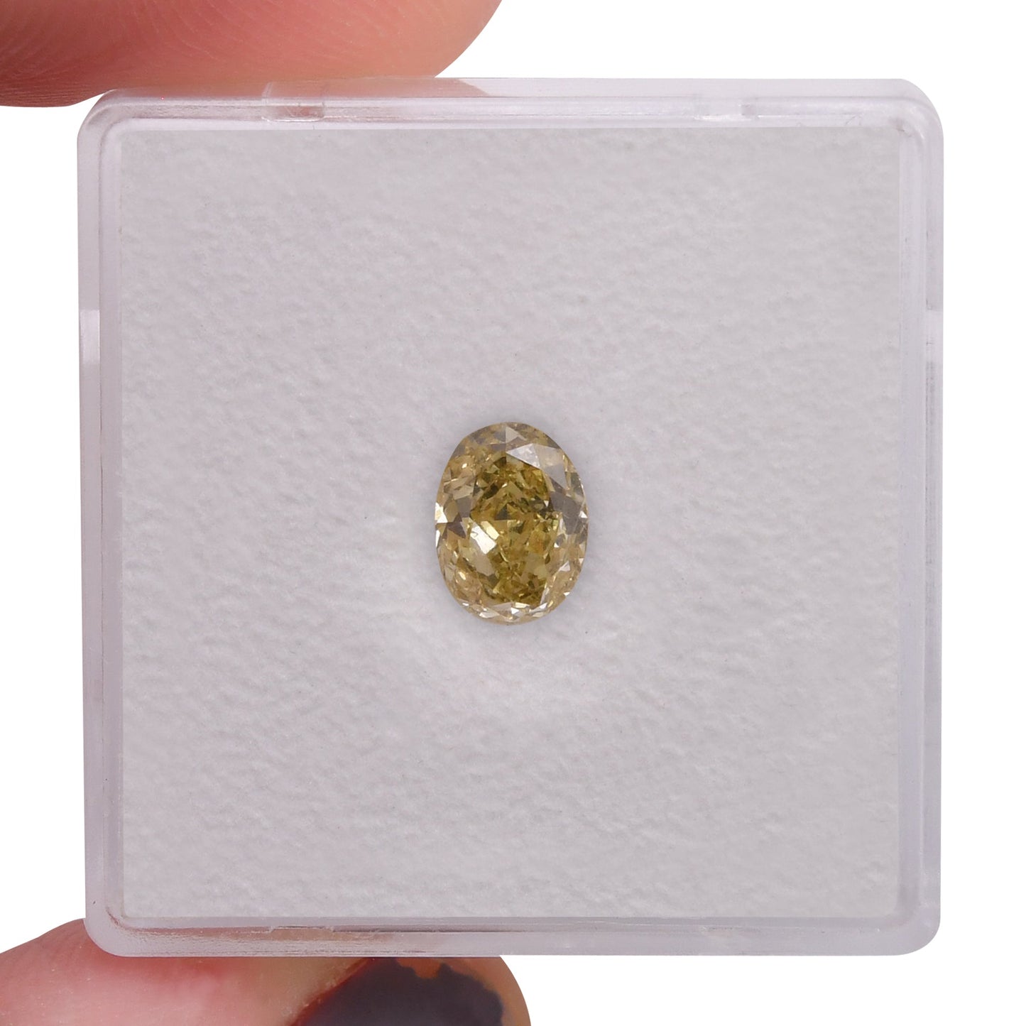 0,89 Karat Fancy Brownish Yellow Oval Diamond VS2 GIA