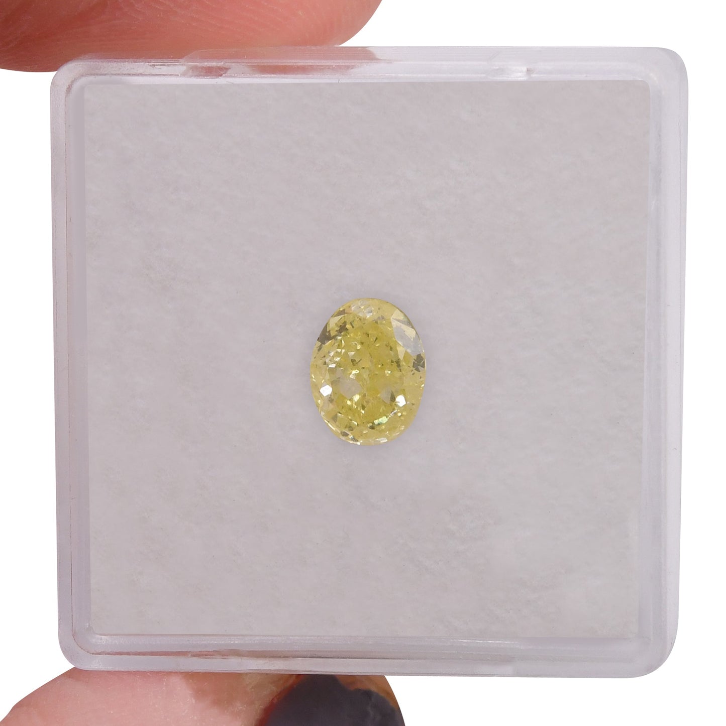 1,00 Karat Fancy Yellow Oval Diamond I1 GIA
