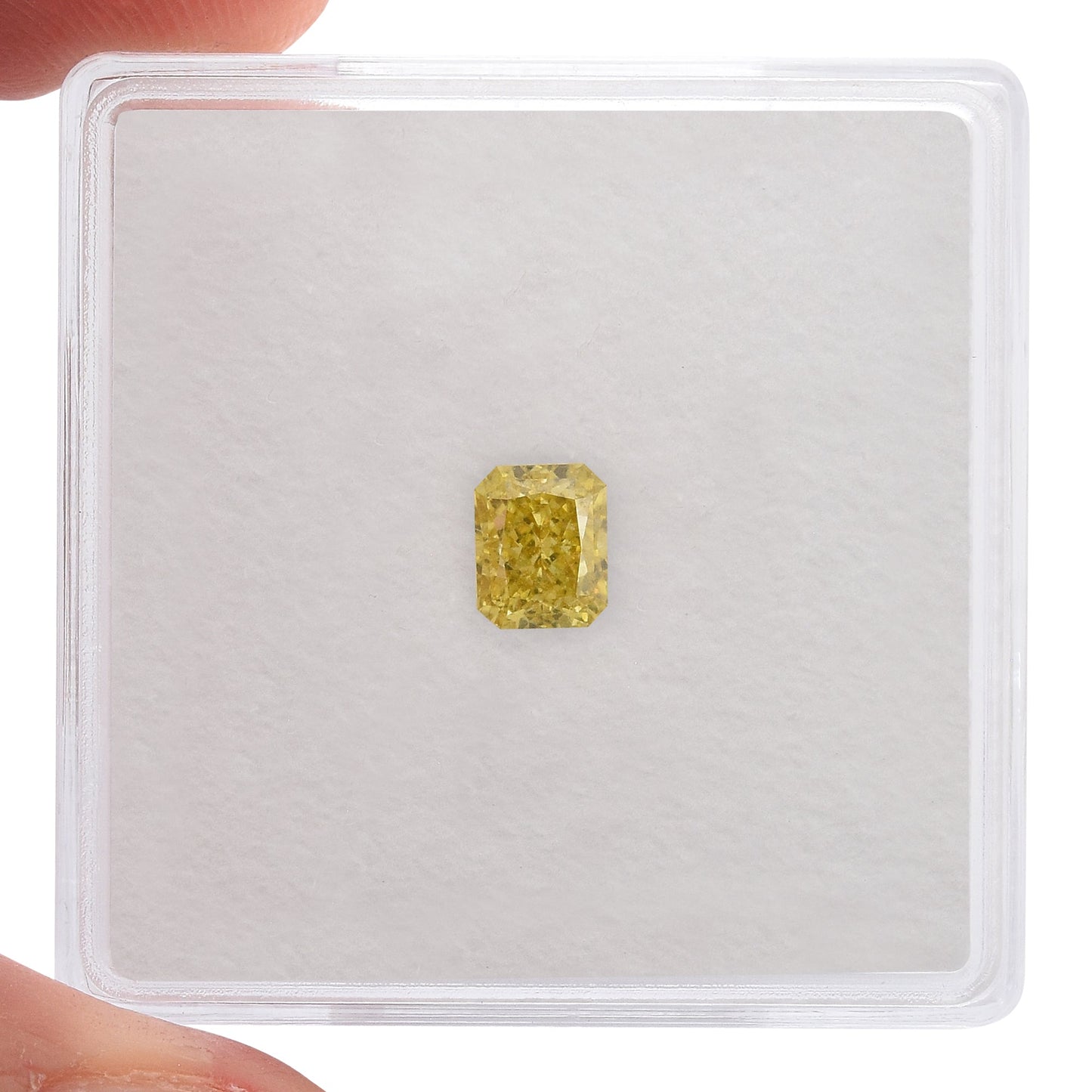 0,54 Karat Fancy Deep Yellow Radiant Diamant VS2 GIA