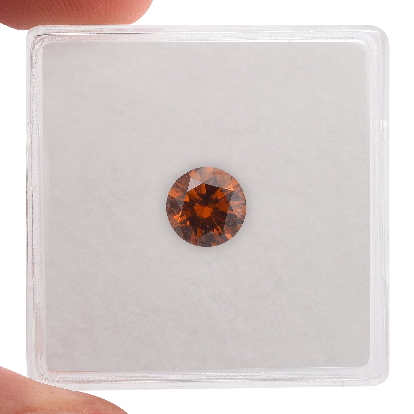 0,83 Karat Fancy Deep Brownish Orange Runder Brillanter SI2 GIA