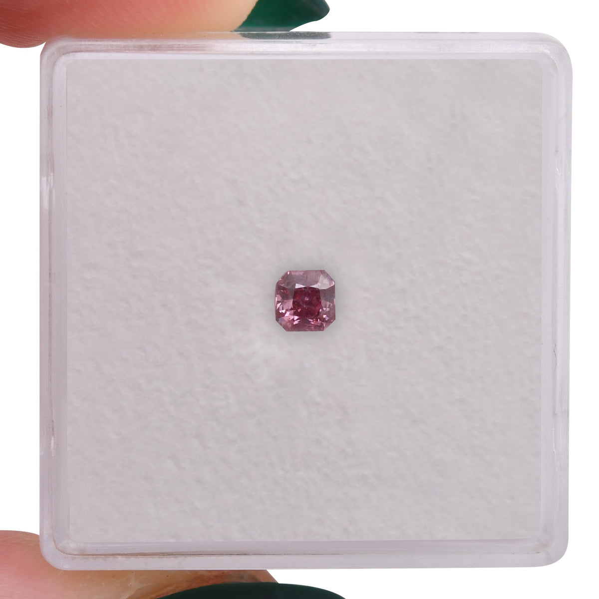 0,17 Karat Fancy Deep Purplish Pink Radiant Argyle Diamant (I2) GIA und Argyle