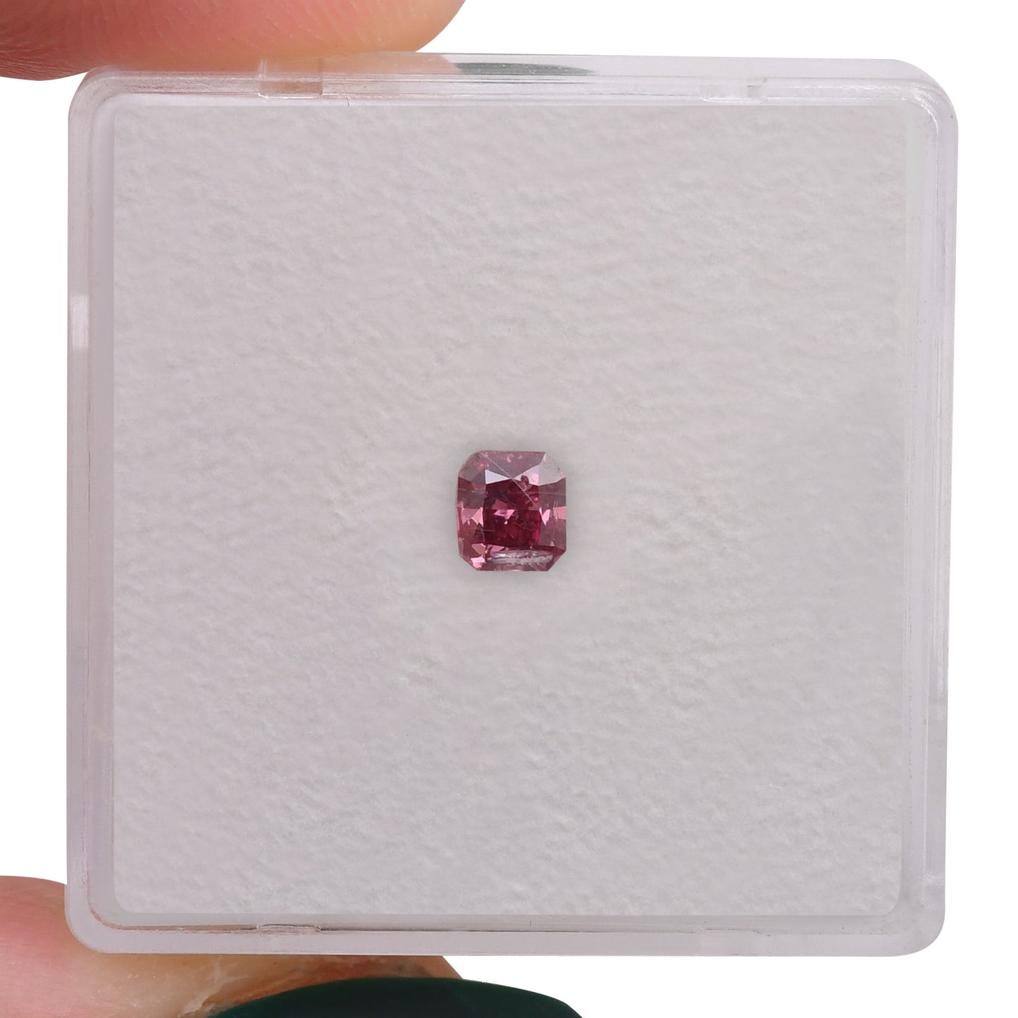 0,24 Karat Fancy Deep Purplish Pink Radiant Argyle Diamant (I2) GIA