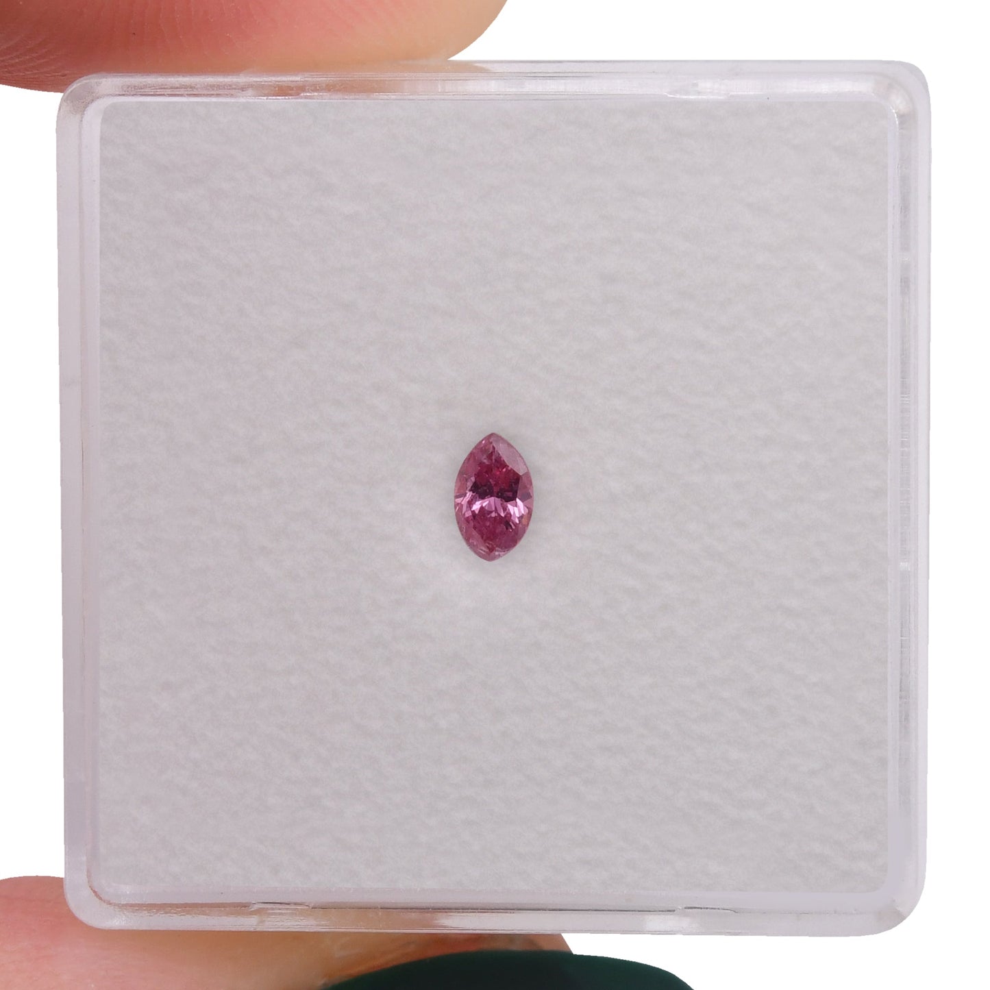 0,12 Karat Fancy Vivid Purplish Pink Marquise-Diamant (I2) GIA