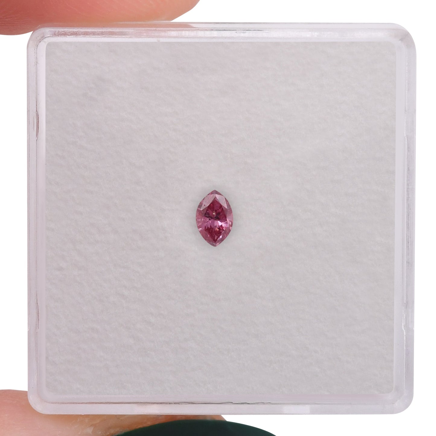 0,13 Karat Fancy Vivid Purplish Pink Marquise-Diamant (I2) GIA