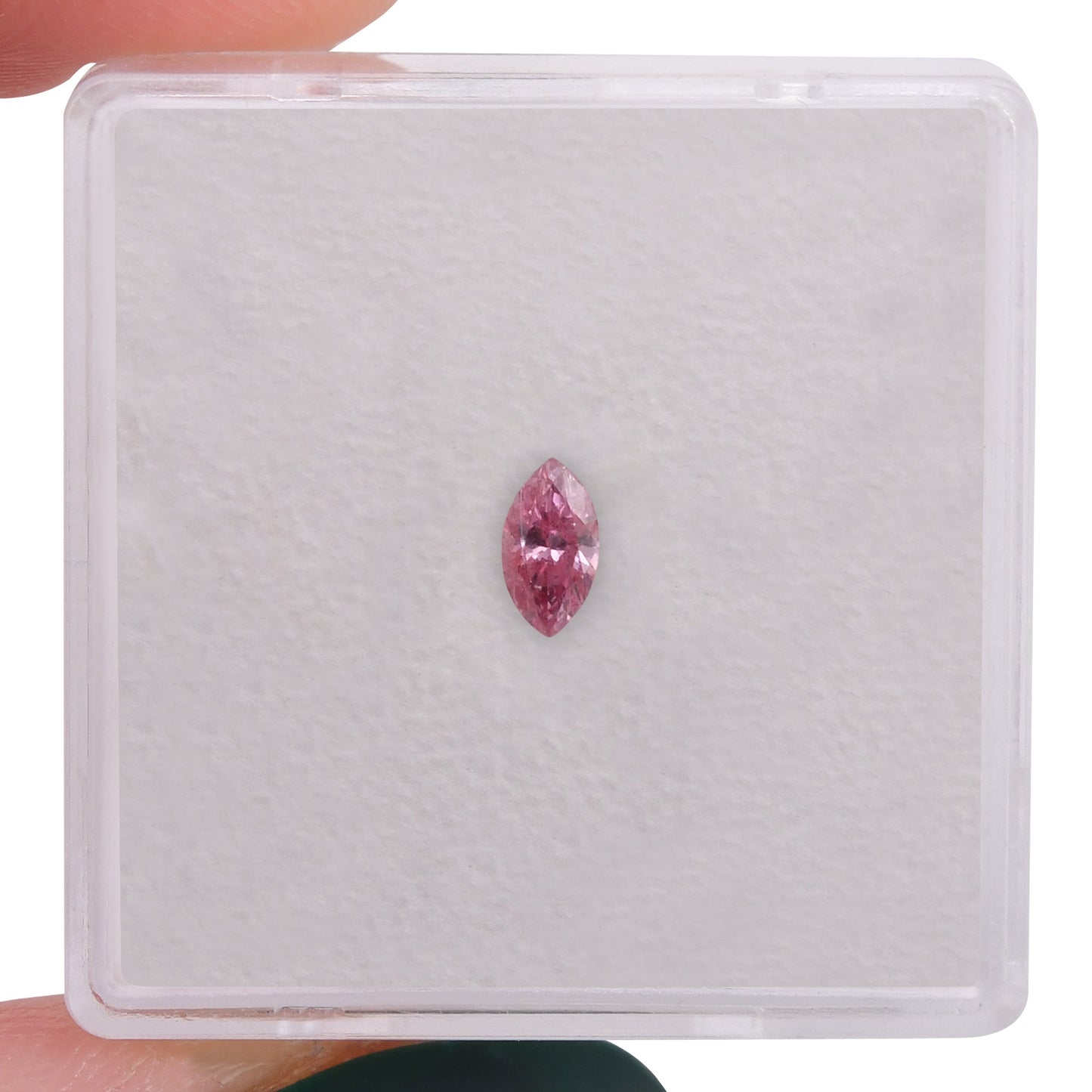 0,15 Karat Fancy Vivid Purplish Pink Marquise-Diamant (I2) GIA