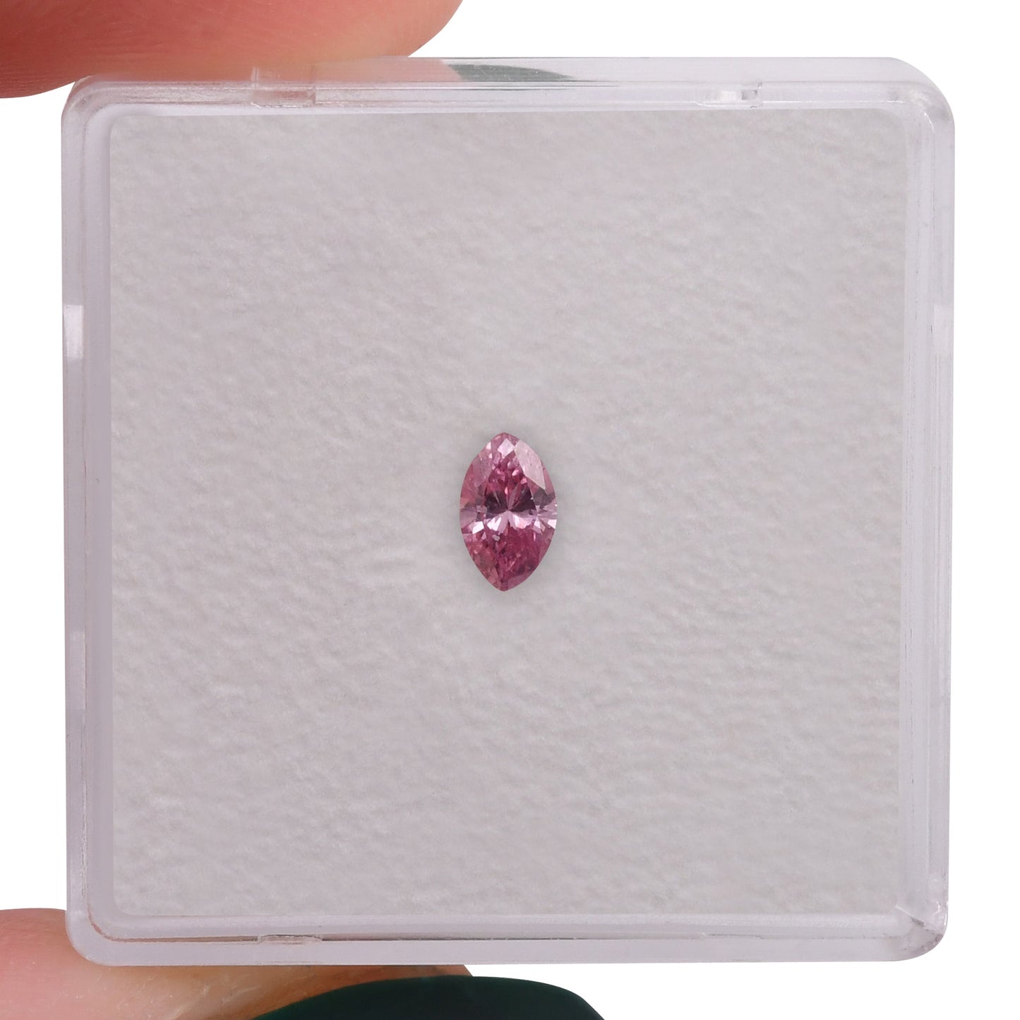 0,18 Karat Fancy Vivid Purplish Pink Marquise-Diamant I2 GIA