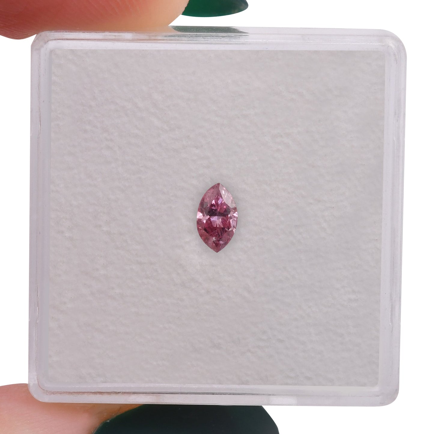 0,19 Karat Fancy Vivid Purplish Pink Marquise-Diamant (I2) GIA
