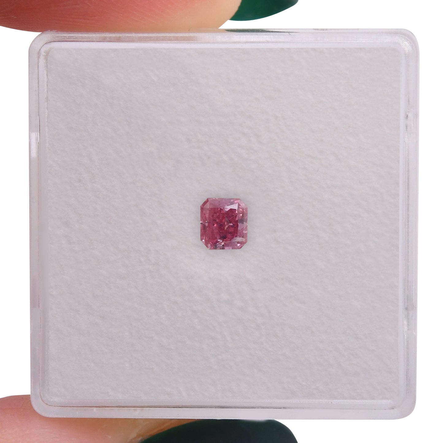 0,22 Karat Fancy Vivid Purplish Pink Radiant Argyle Diamant I2 GIA