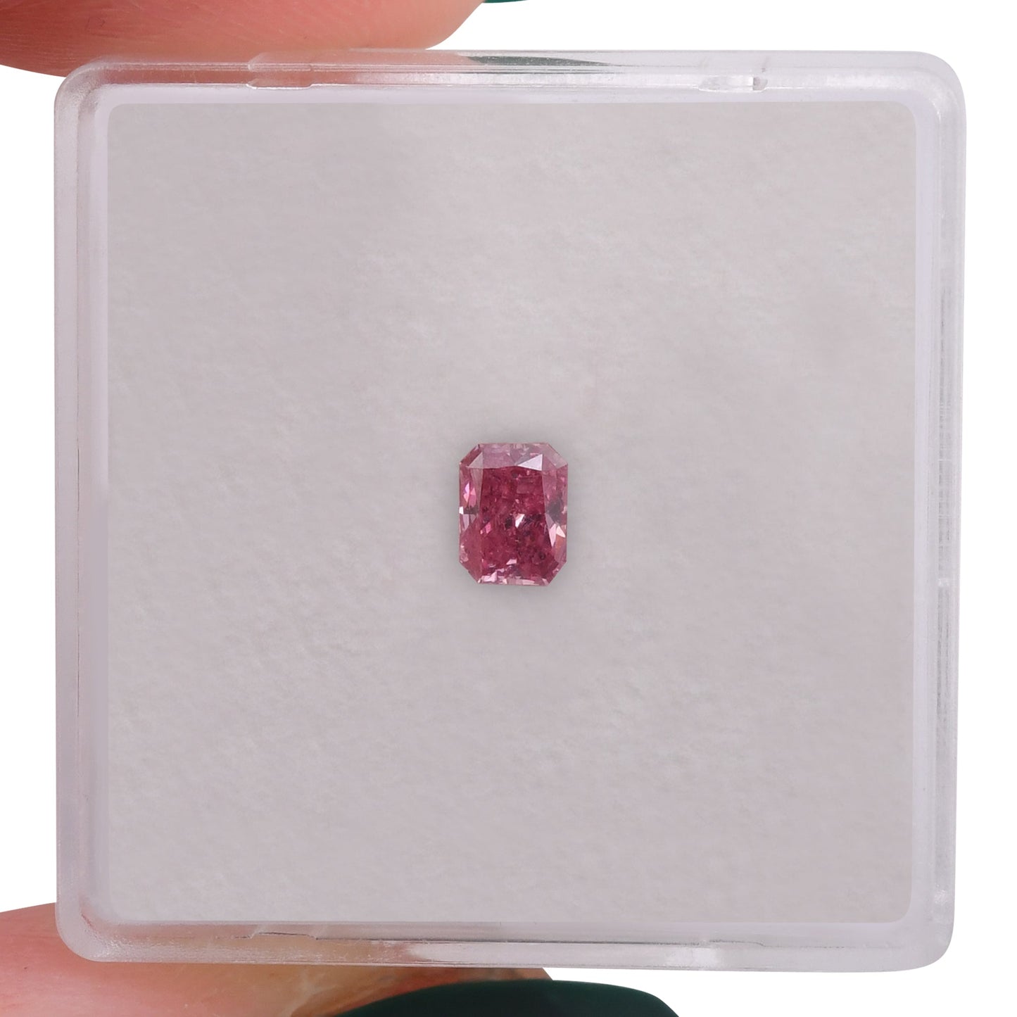 0,27 Karat Fancy Vivid Purplish Pink Radiant Argyle Diamant I2 GIA
