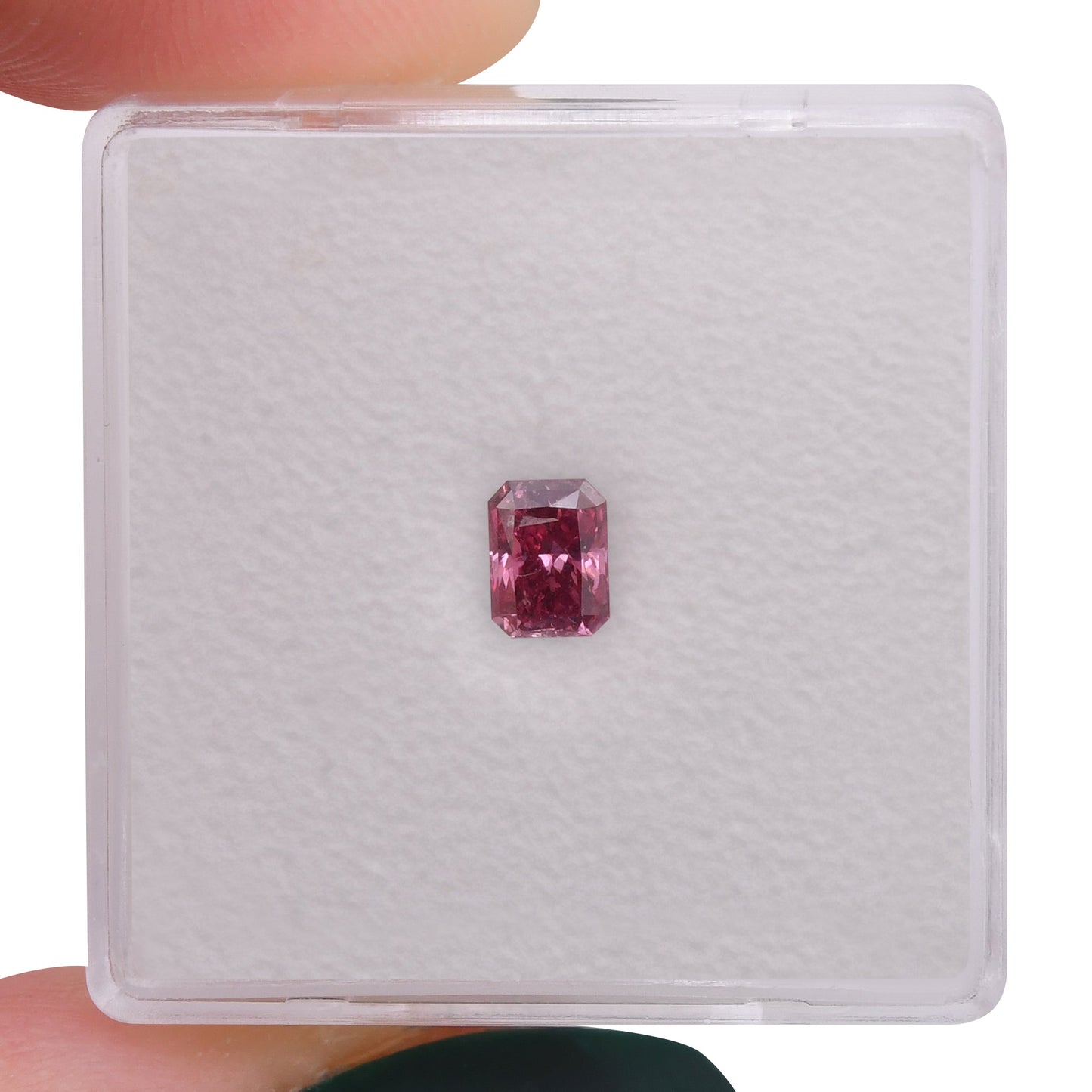 0,35 Karat Fancy Vivid Purplish Pink Radiant Argyle Diamant (I2) GIA