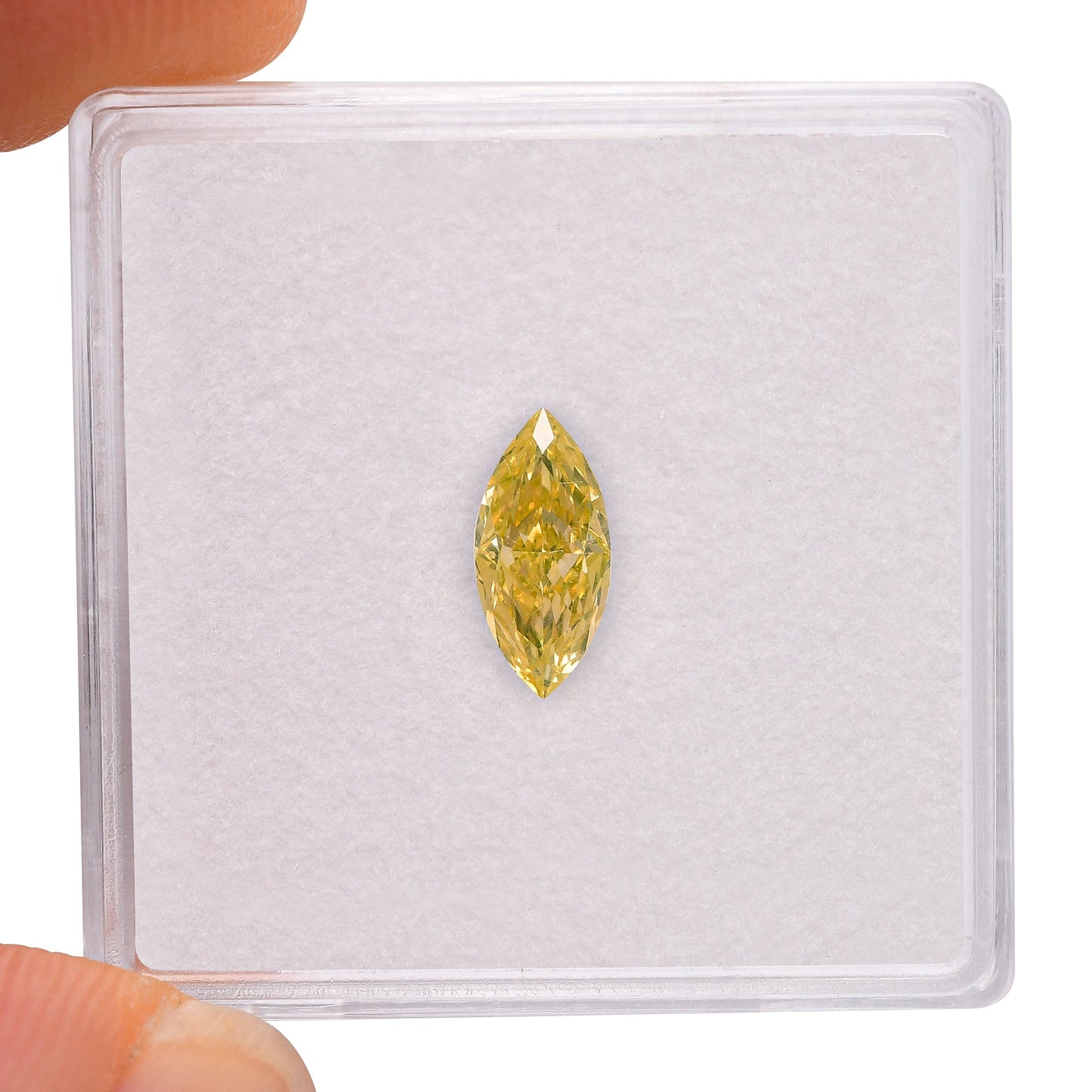 0,54 Karat Fancy Intense Yellow Marquise-Diamant VS2 GIA