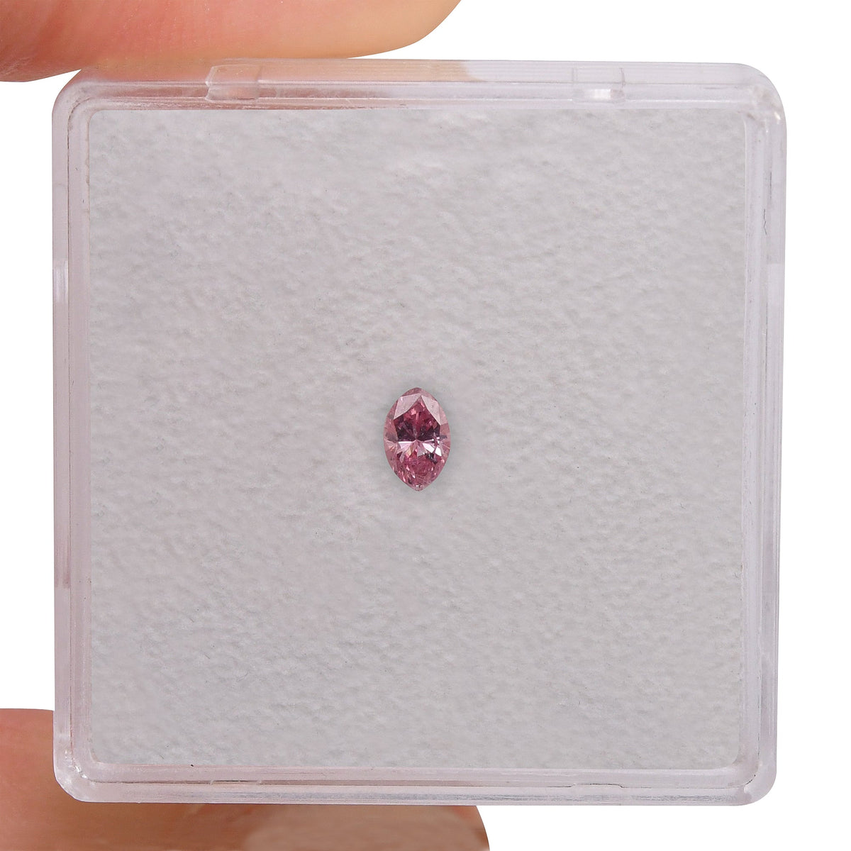 0,12 Karat Fancy Intense Purplish Pink Marquise-Diamant (SI2) GIA