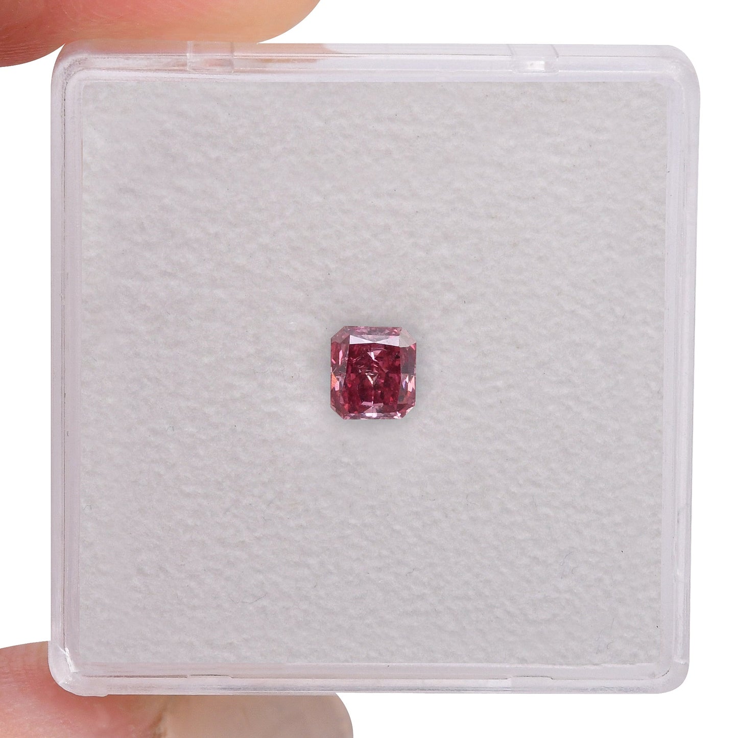0,31 Karat Fancy Vivid Purplish Pink Radiant Argyle Diamant SI2 GIA