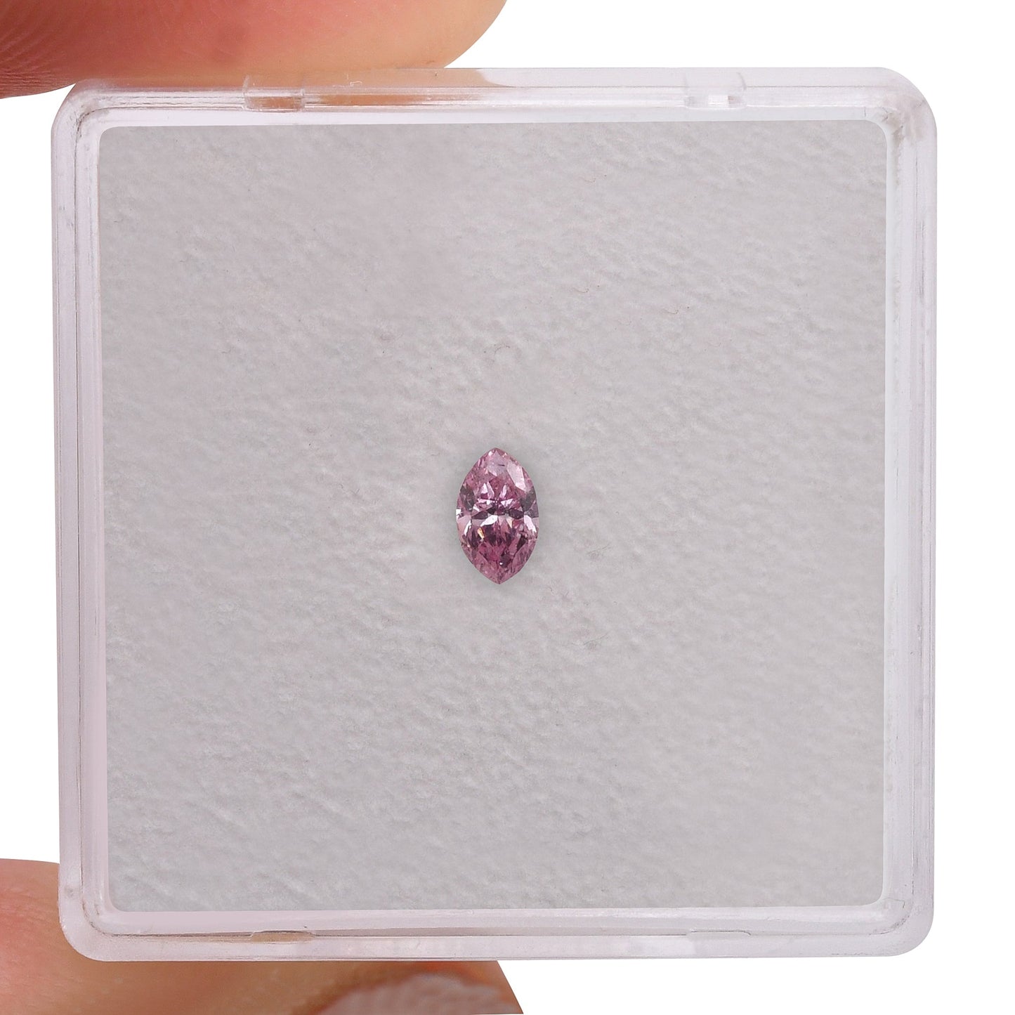 0,11 Karat Fancy Intense Purplish Pink Marquise-Diamant (I1) GIA