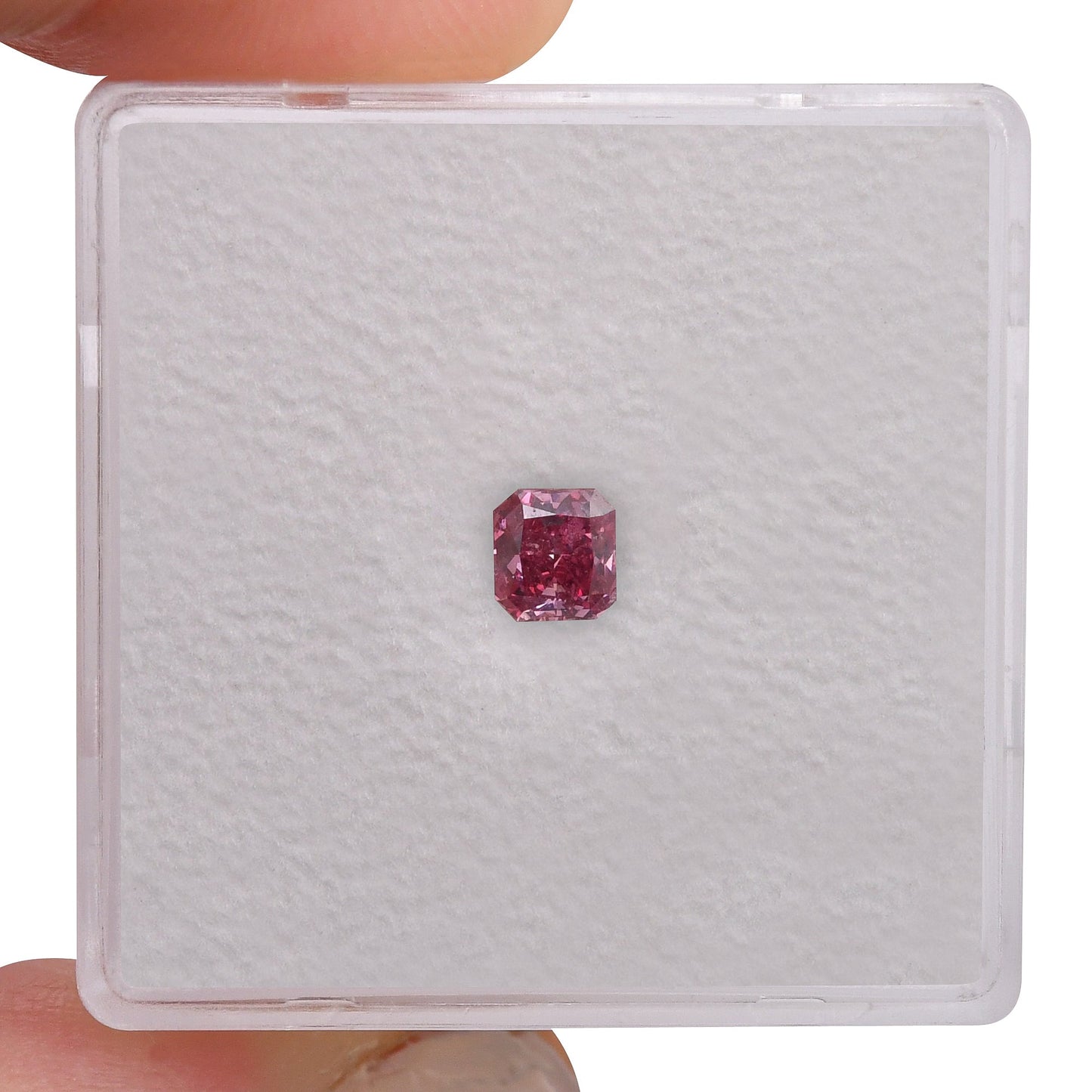 0,28 Karat Fancy Vivid Purplish Pink Radiant Argyle Diamant I1 GIA