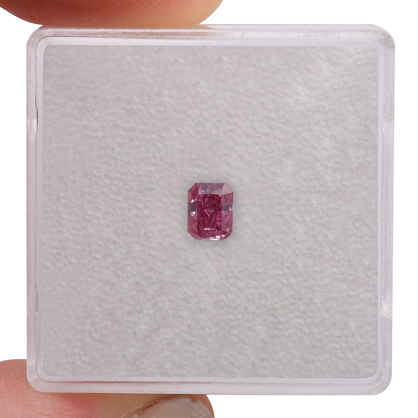 0,31 Karat Fancy Vivid Purplish Pink Radiant Argyle Diamant I1 GIA