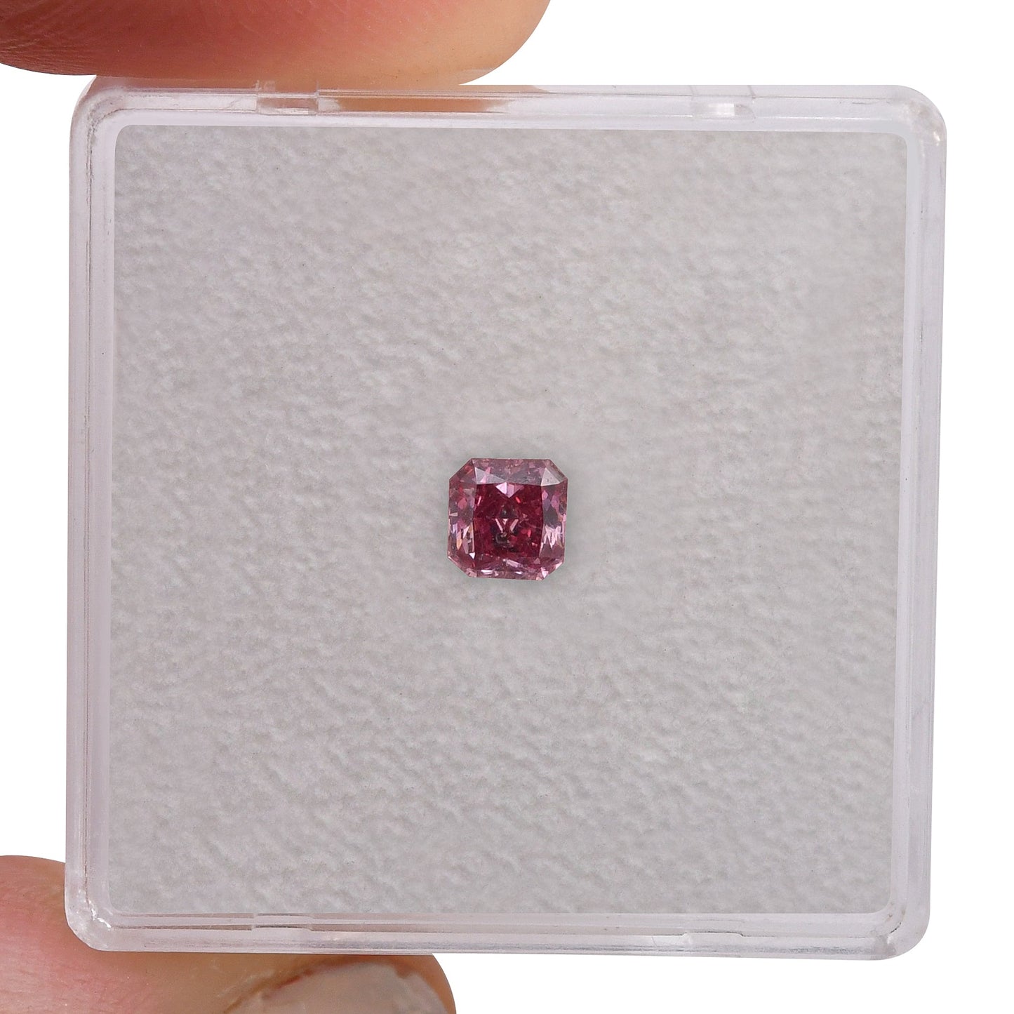 0,31 Karat Fancy Vivid Purplish Pink Radiant Argyle Diamant I1 GIA