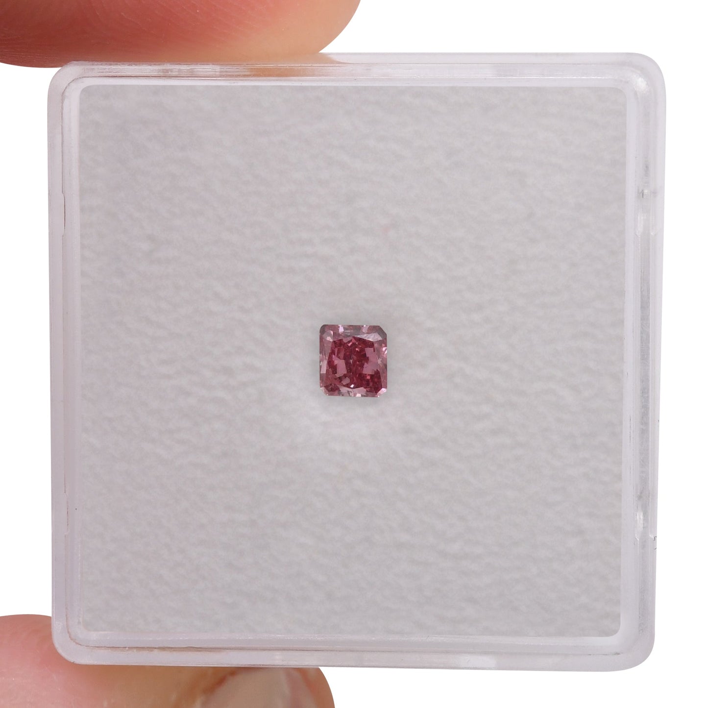 0,19 Karat Fancy Vivid Purplish Pink Radiant Argyle Diamant VS2 GIA und Argyle