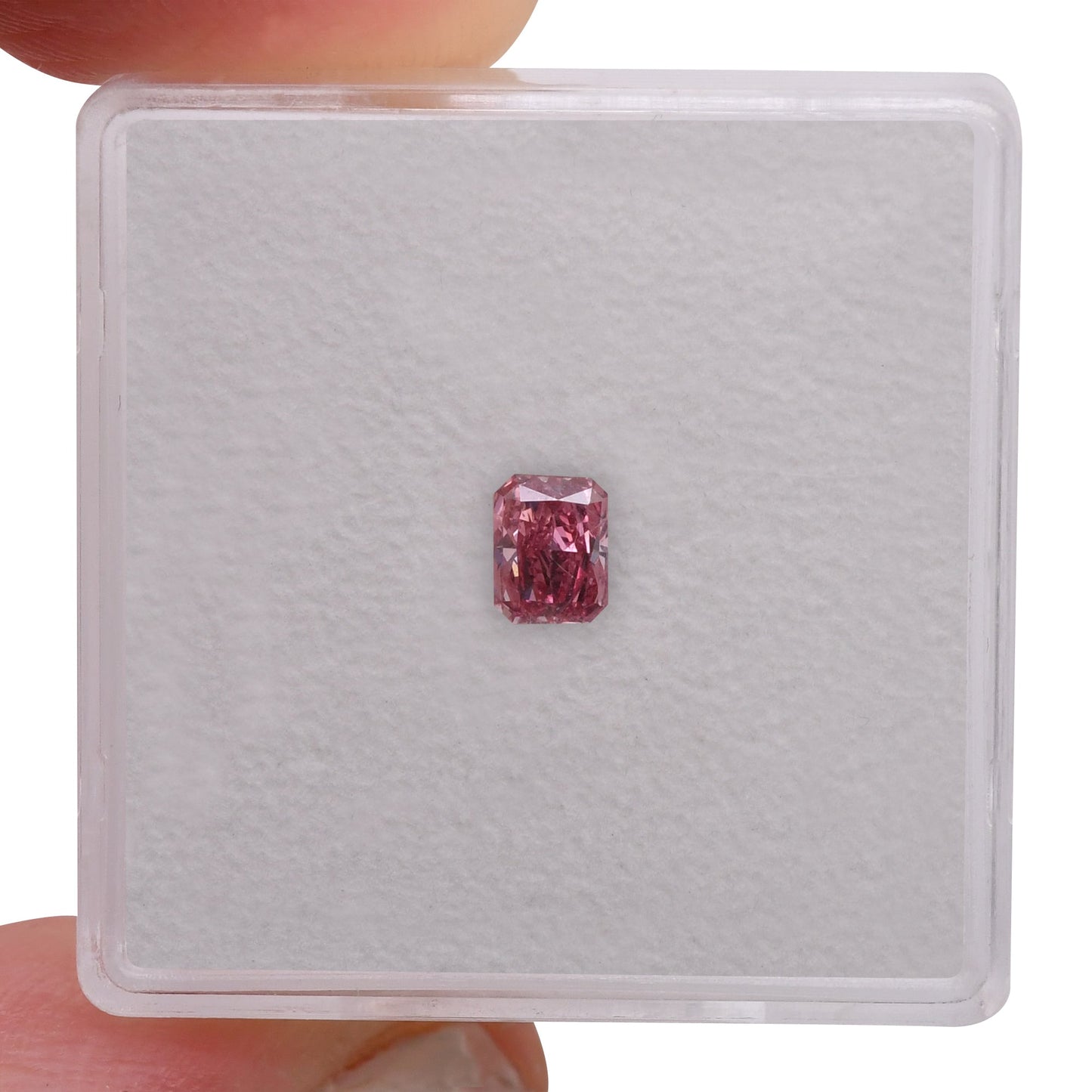 0,30 Karat Fancy Vivid Pink Radiant Diamant VS2 GIA und Argyle