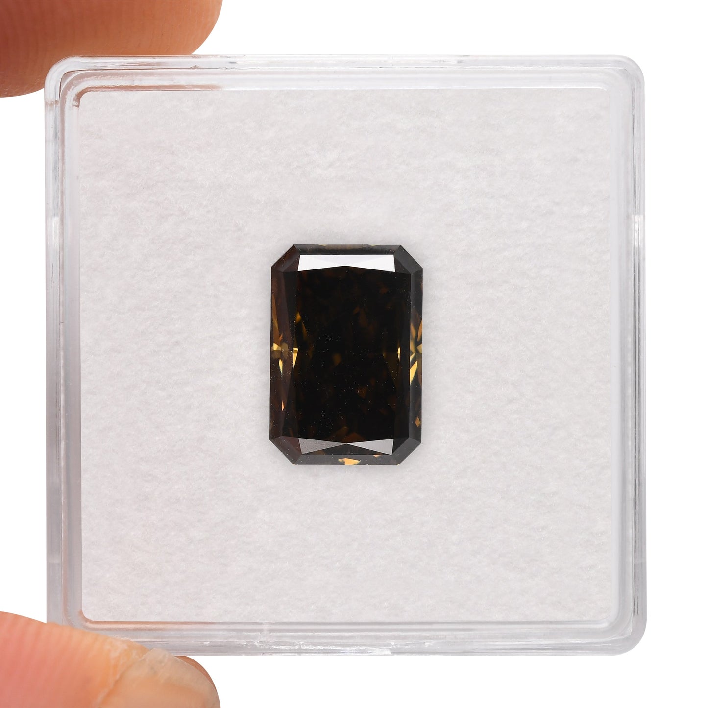 3,01 Karat Fancy Dark Brown Radiant VS1 GIA