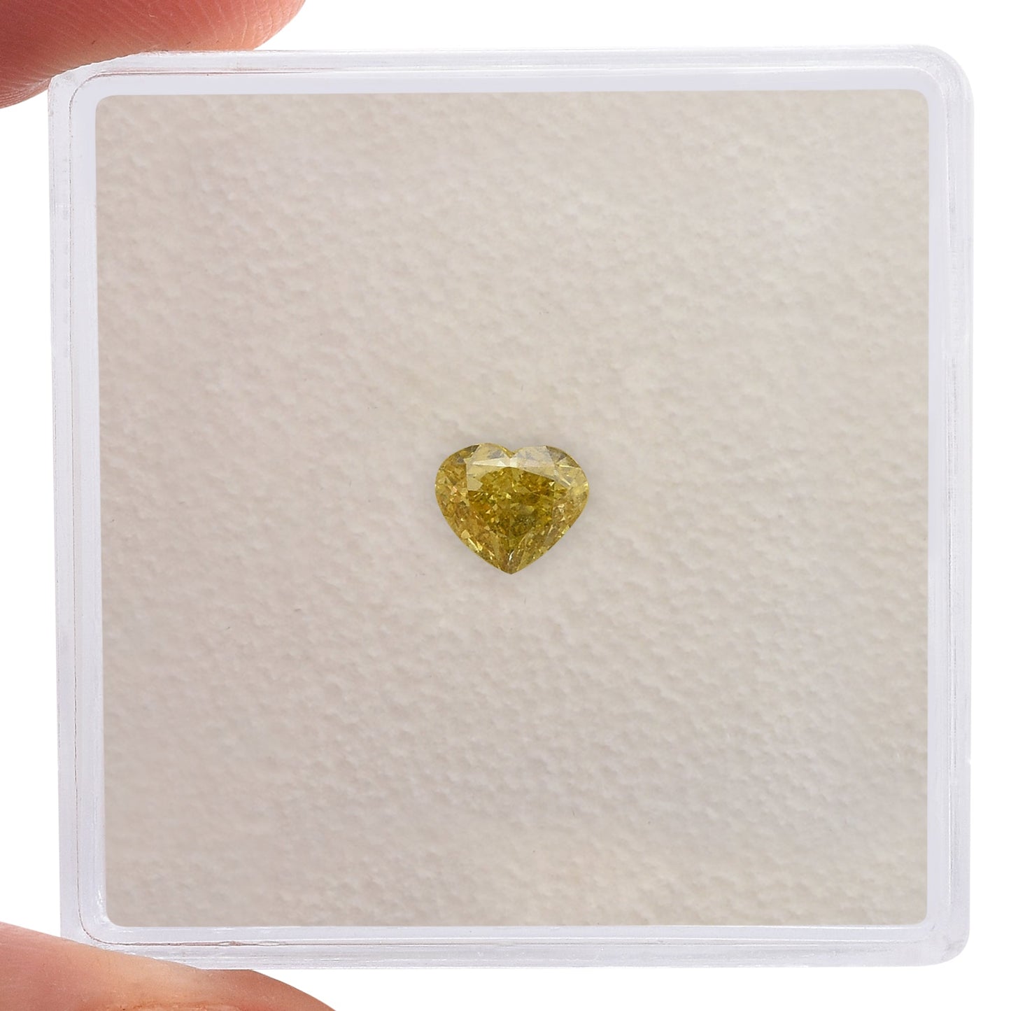 0,42 Karat Fancy Intense Yellow HEART Diamant GIA