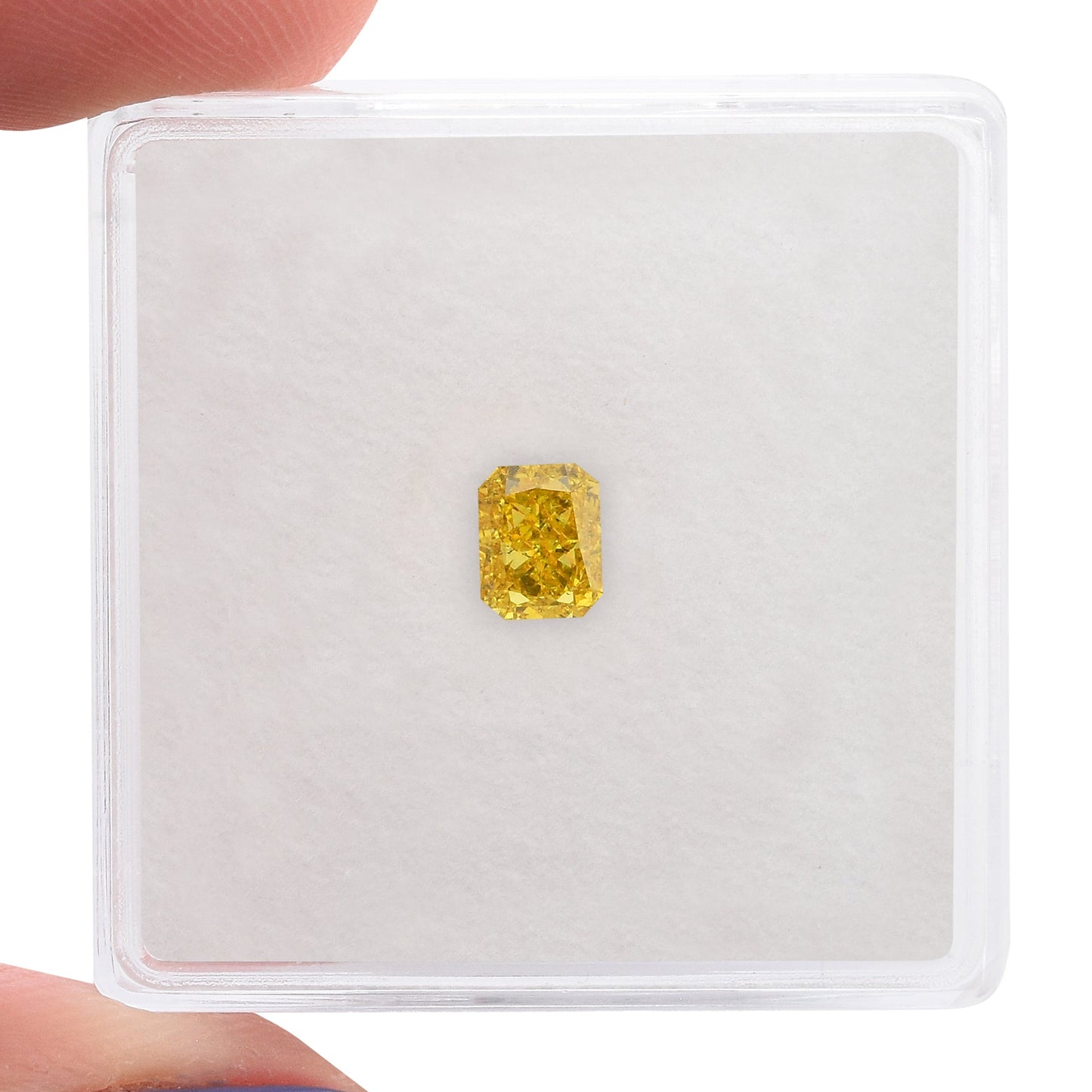 0,50 Karat Fancy Vivid Orange Yellow Radiant (SI2) GIA