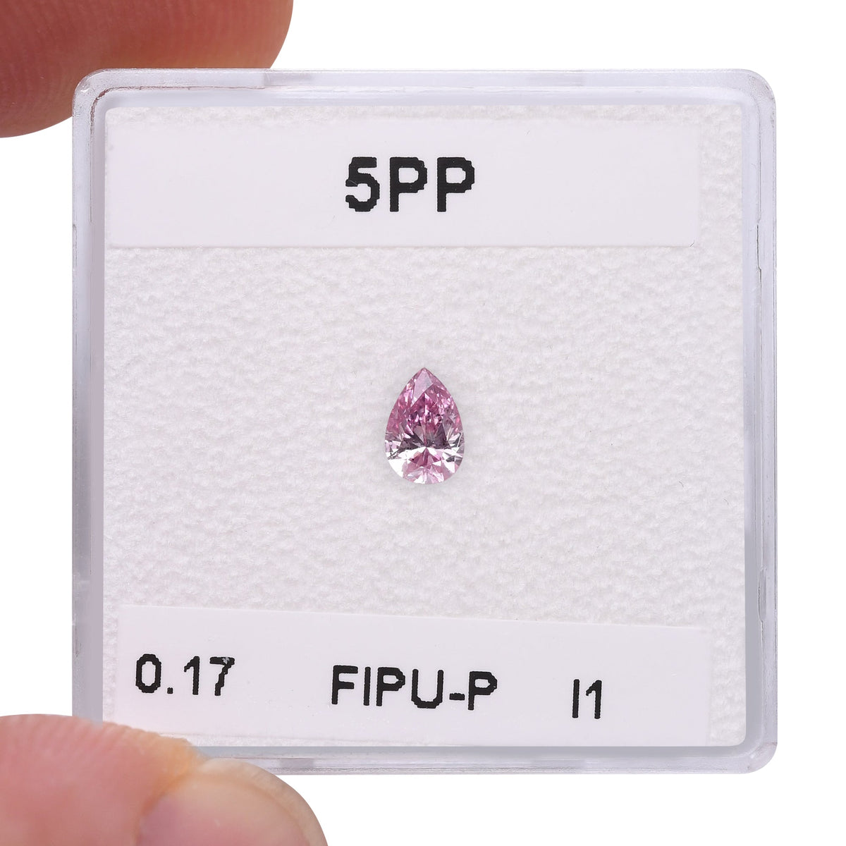 Pear Diamond | 0.17 ct | Fancy Intense Purplish Pink | I1 | GIA | Ref 571391