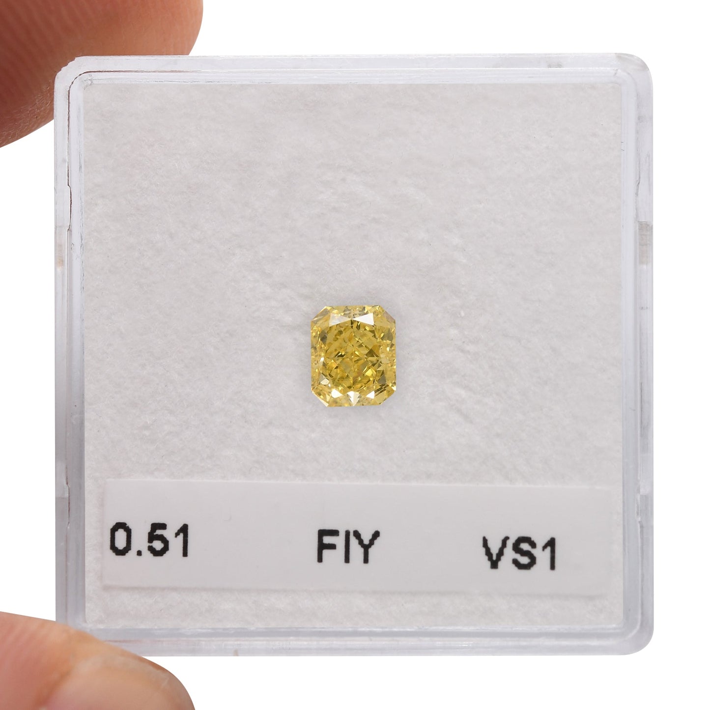 0,51 Karat Fancy Intense Yellow Radiant VS1 GIA