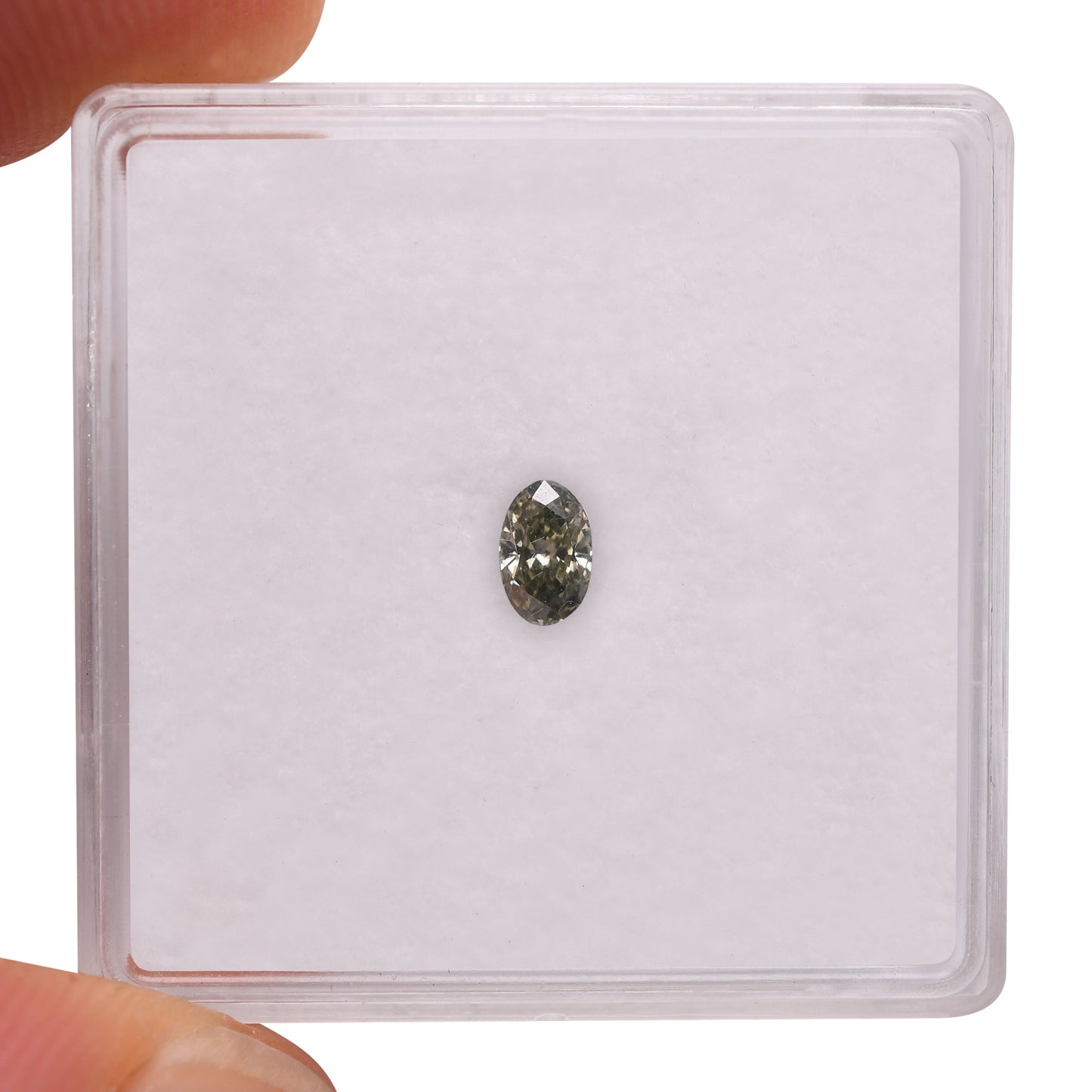0,16 Karat Chamäleon-Oval-Diamant, GIA