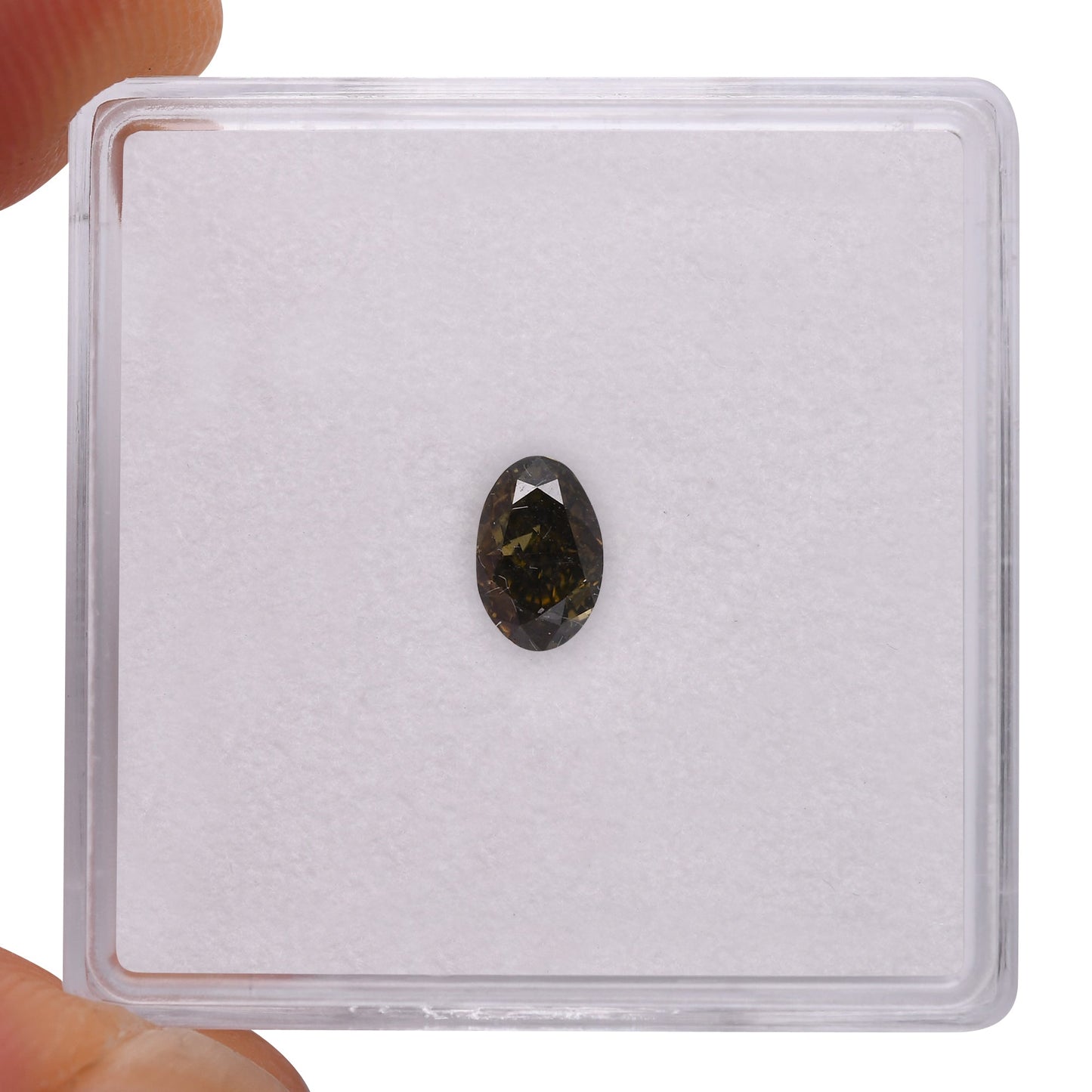 0,41 Karat Chamäleon-Oval-Diamant SI1 GIA