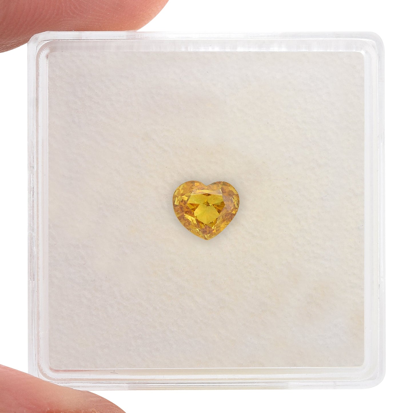 0,50 Karat Fancy Deep Orange Yellow Heart Diamant VS2 GIA