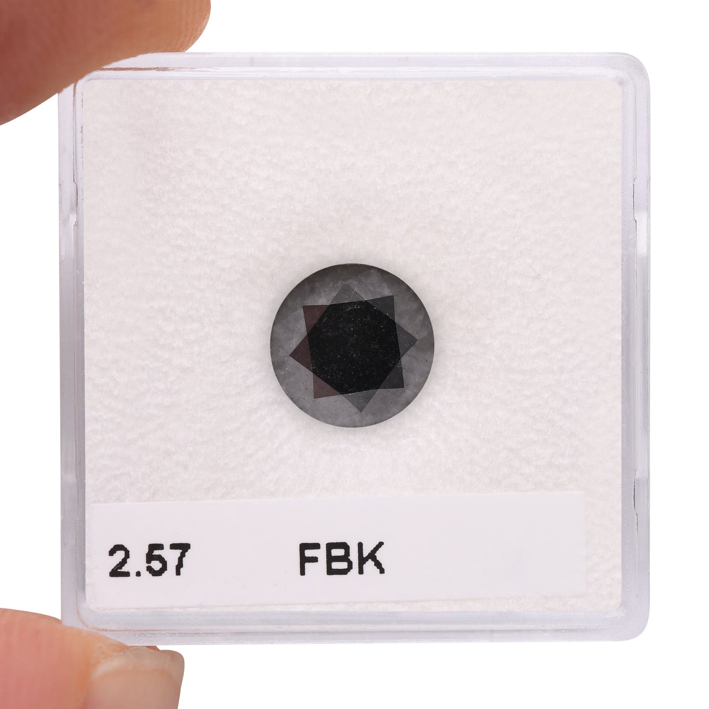 2,57 Karat Fancy Black Brillant Diamant, GIA-zertifiziert