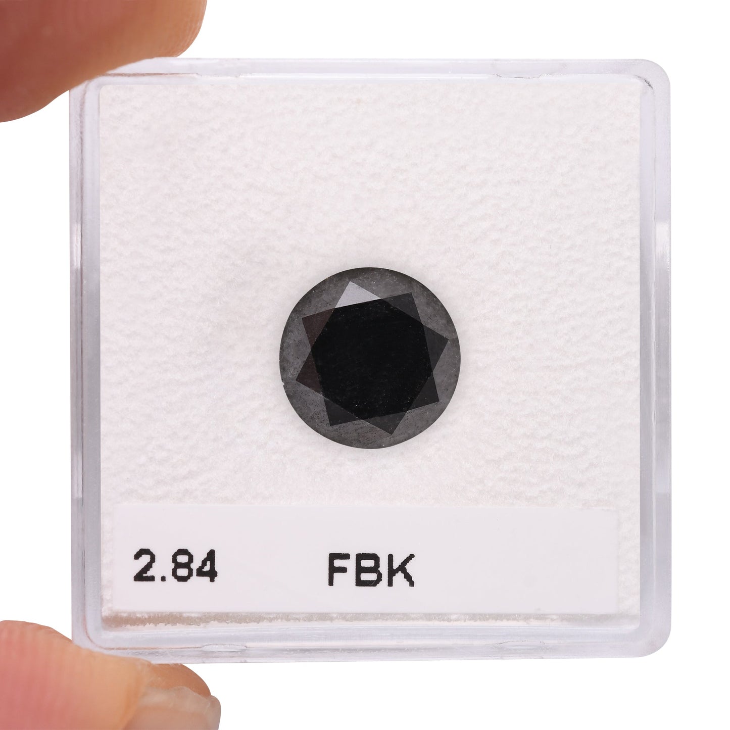 2,84 Karat Fancy Black Brillant-Diamant, GIA-zertifiziert