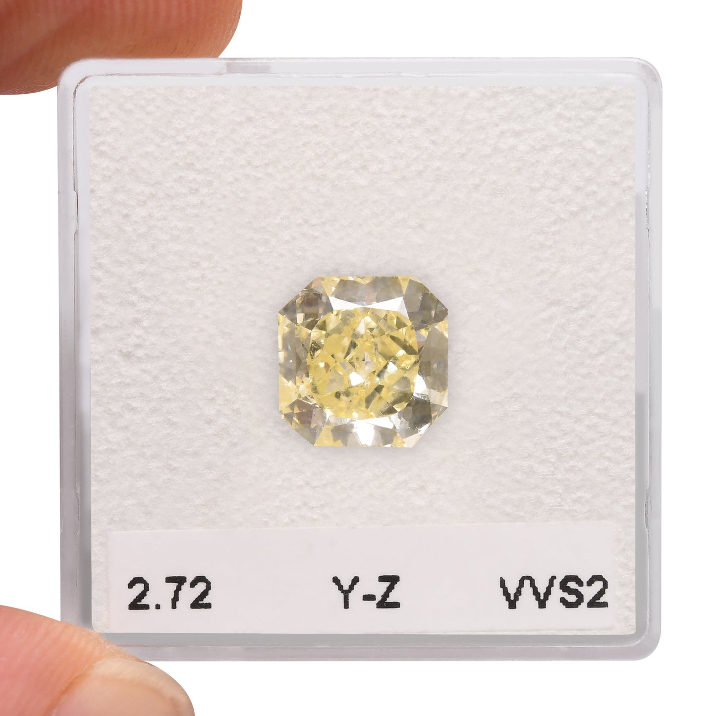 2,72 Karat hellgelber, strahlender Diamant, VVS2, GIA