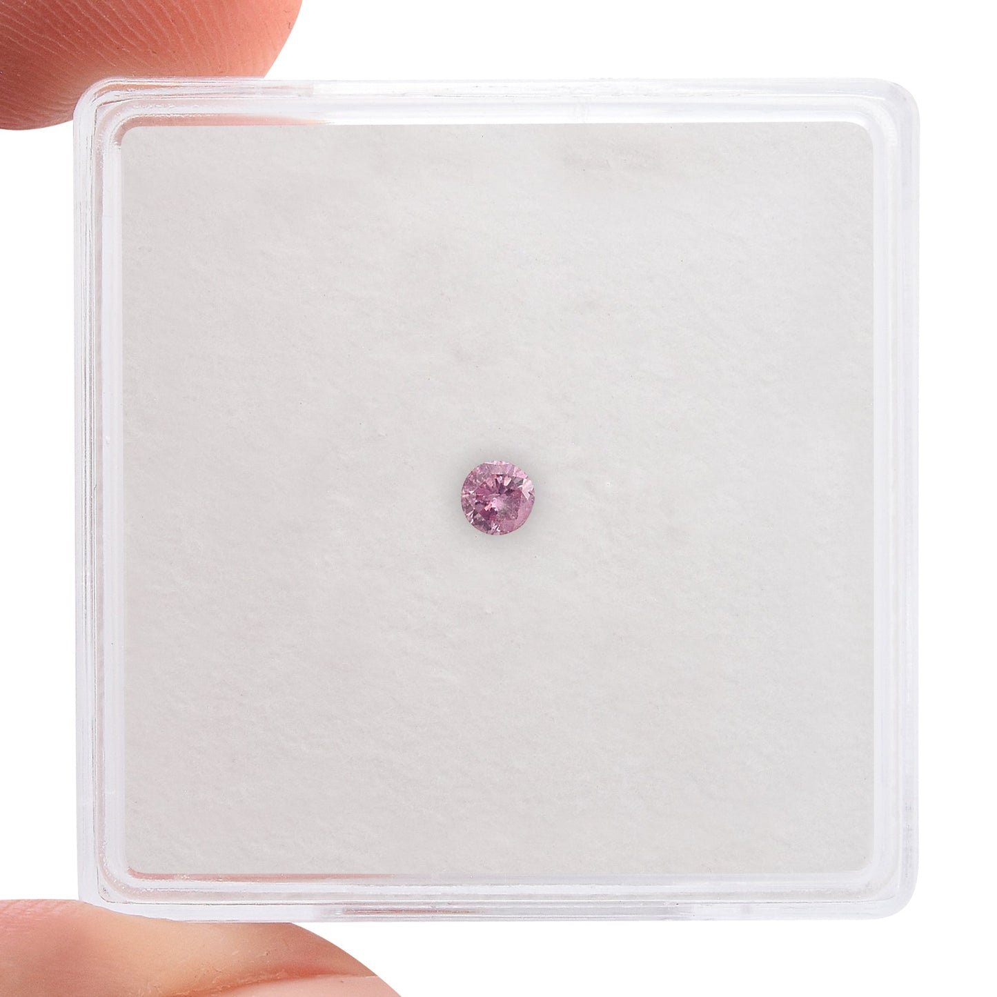 0,06 Karat Fancy Intense Purplish Pink Brillant (I2) GIA