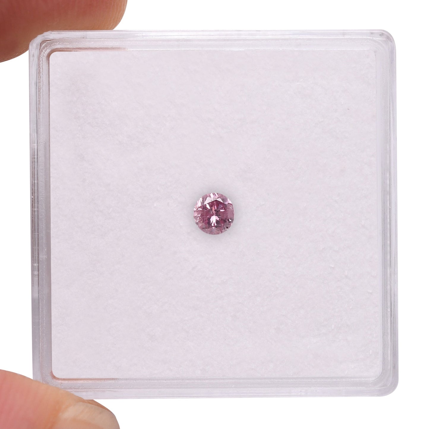 0,14 Karat Fancy Intense Purplish Pink Brillanter Diamant (GIA-zertifiziert)