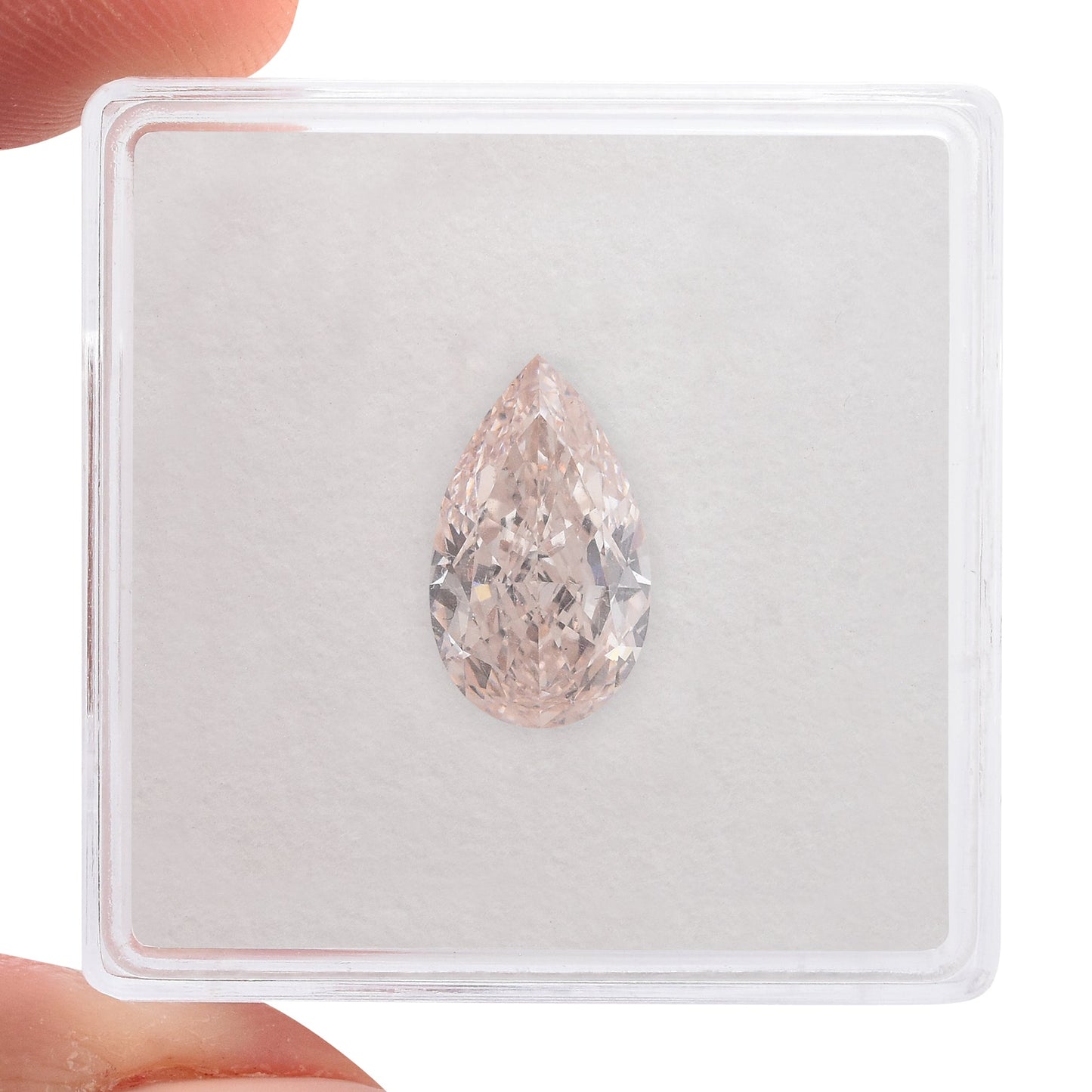 2,19 Karat hellrosa Birnenförmiger Diamant VS1 GIA