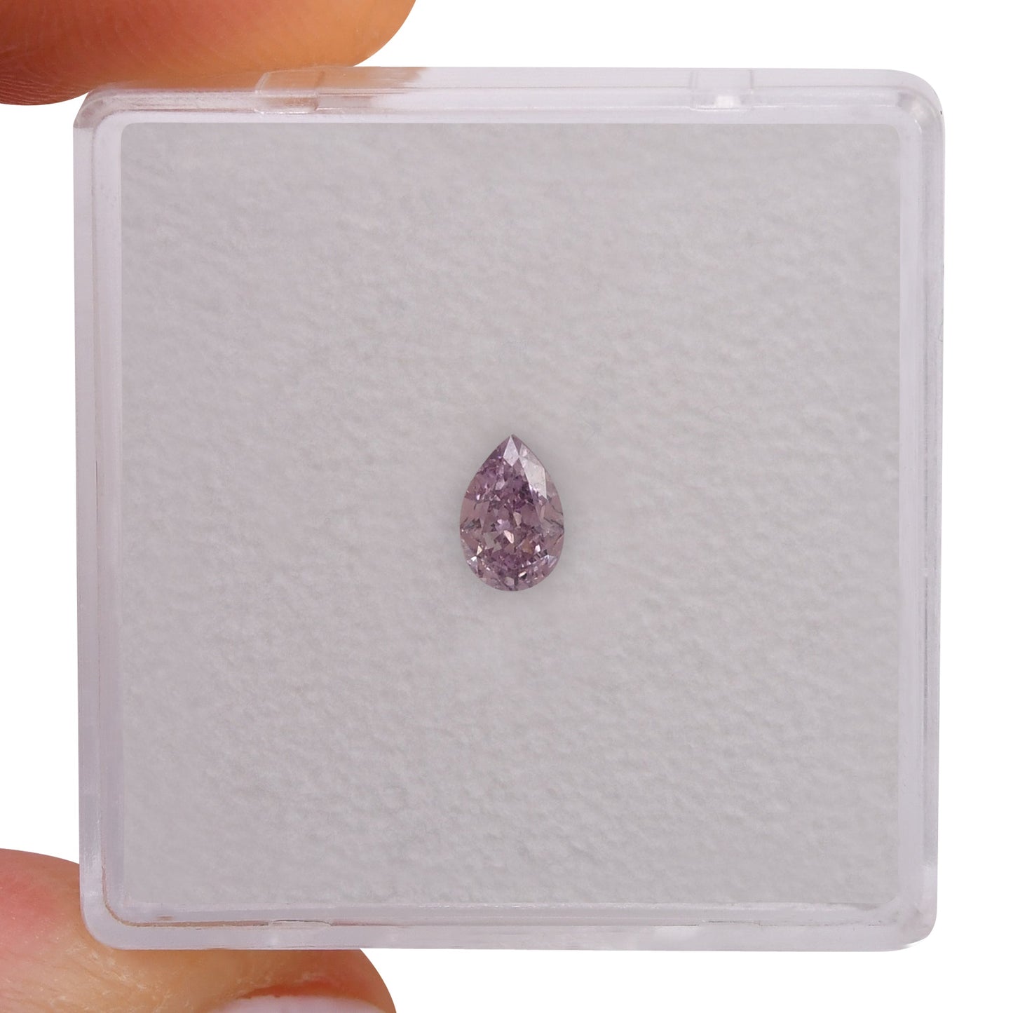 0,30 Karat Fancy Purple Pink Birnenförmiger Diamant VS1 GIA