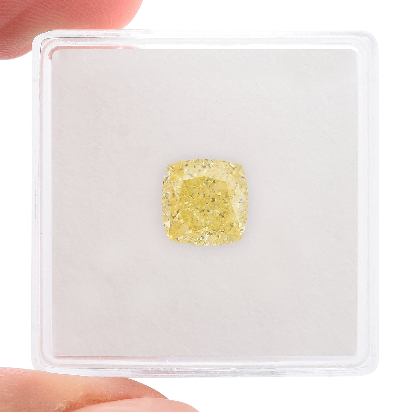 2,24 Karat Fancy Yellow Cushion Diamond VS1 GIA