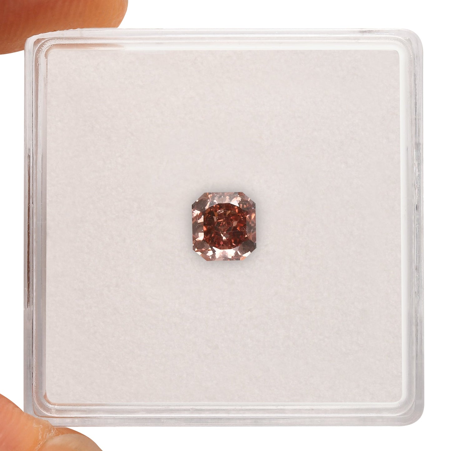 0,51 Karat Fancy Deep Pink Brown Radiant Diamant SI2 GIA